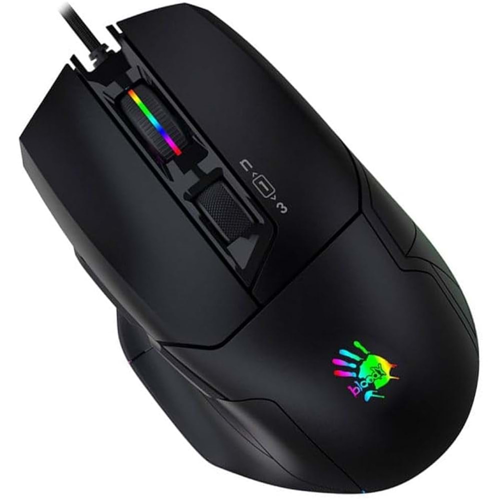 A4 Tech Bloody W70 Max Extra Fire RGB Gaming Mouse Black