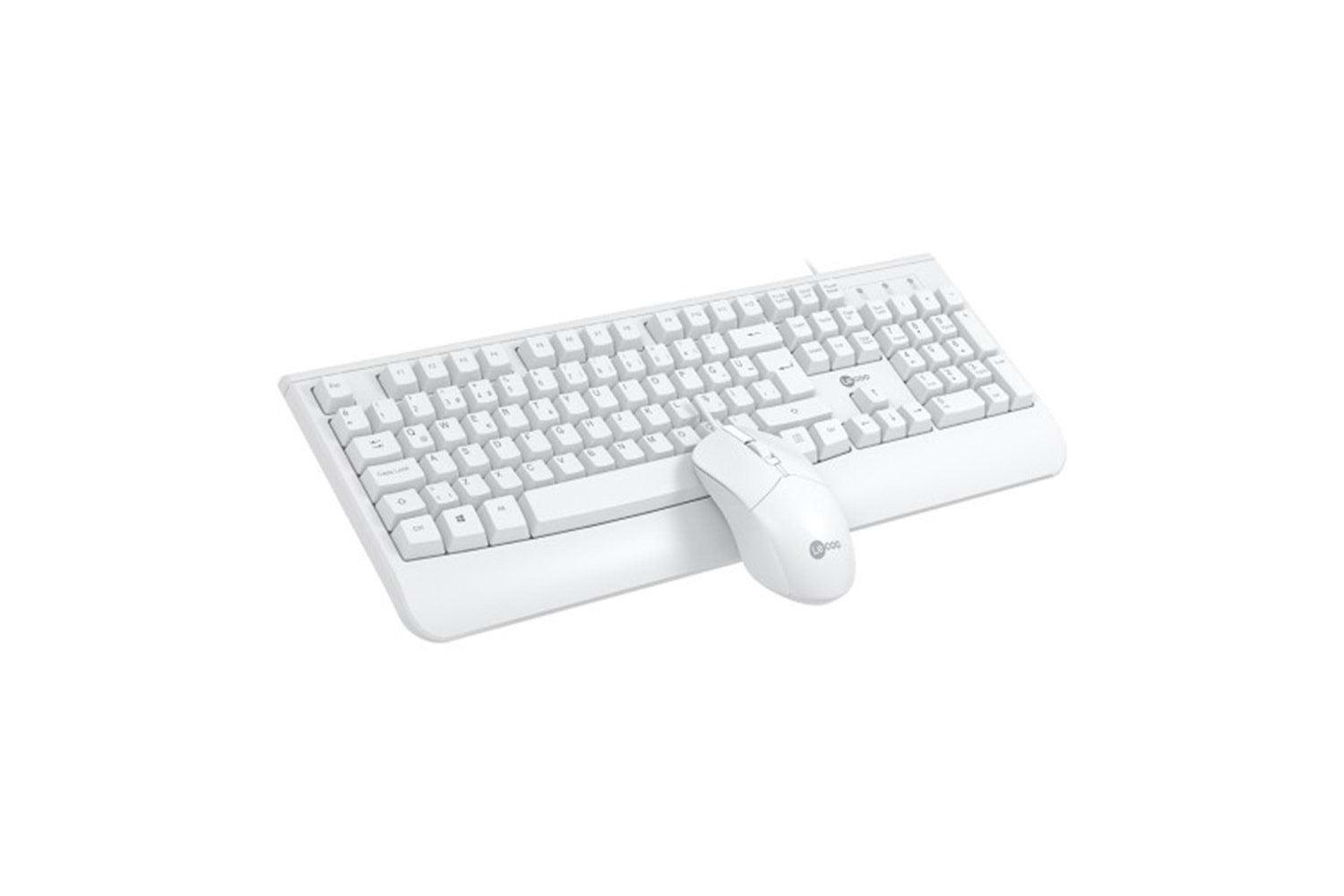 Lecoo CM105 USB Kablolu Türkçe Q Klavye & Mouse Seti Beyaz