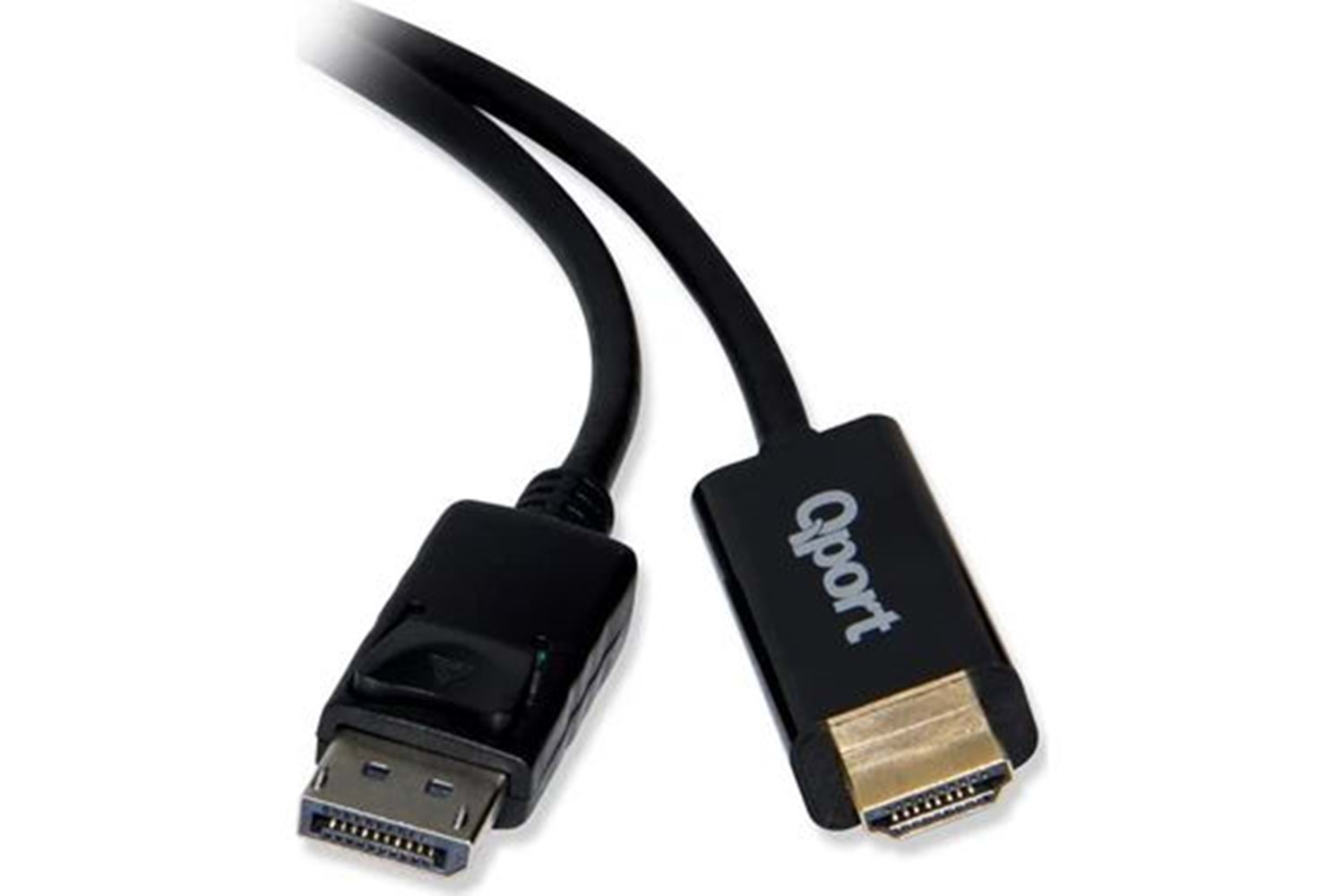 Qport (Q-Dph) Display Port To HDMI Çevirici 1.8m Kablo