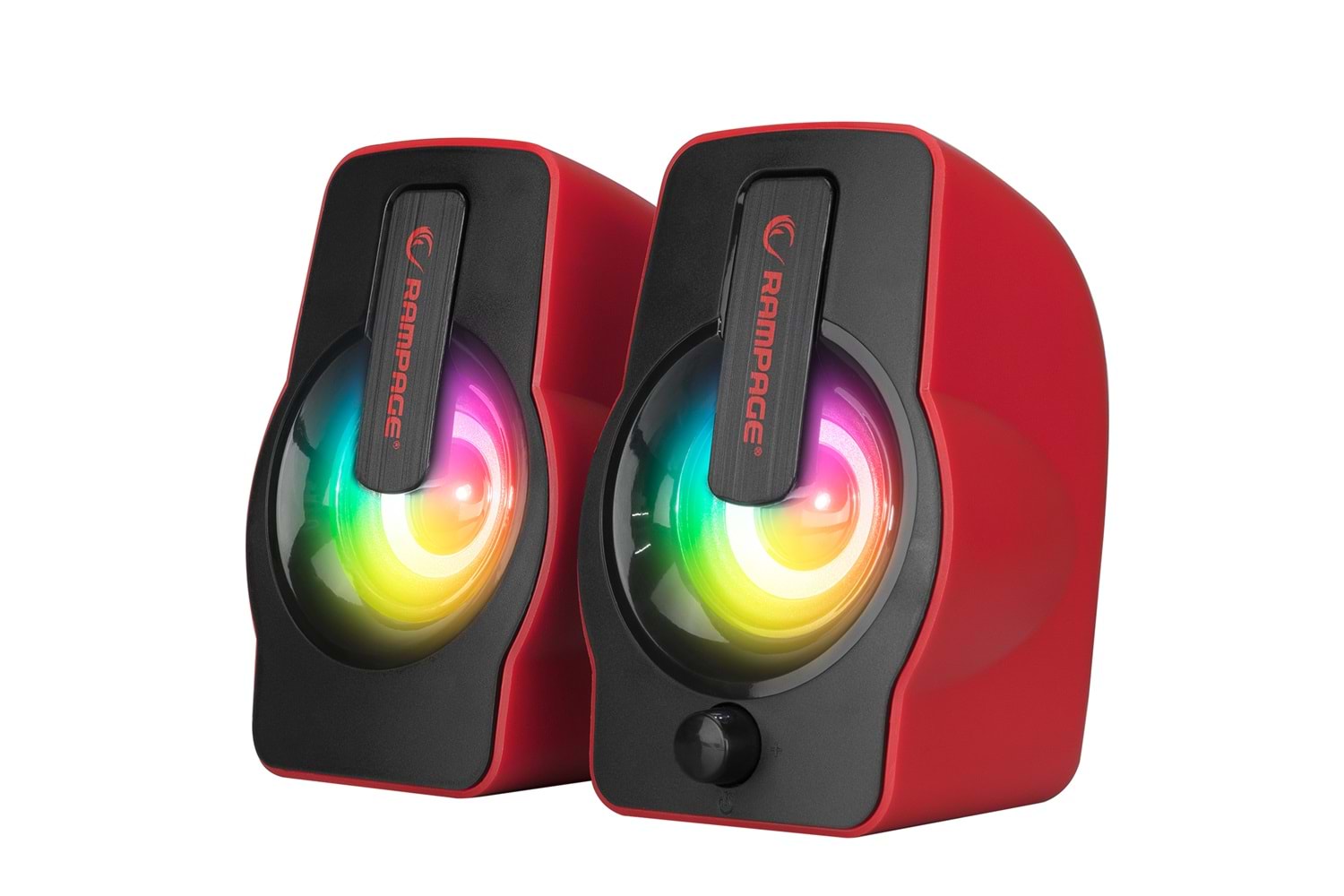 Rampage RMS-G7 FALSETTO 2.0 6 Watt RGB Ledli Kırmızı Multimedia Gaming USB Speaker