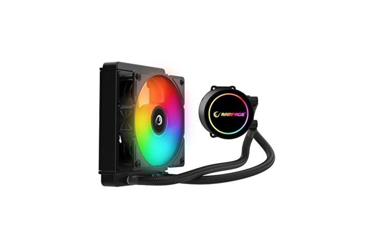 Rampage INFINITE C120 SİYAH ARGB Intel LGA1700/AMD AM5 Uyumlu 120mm Sıvı Soğutmalı CPU Fan