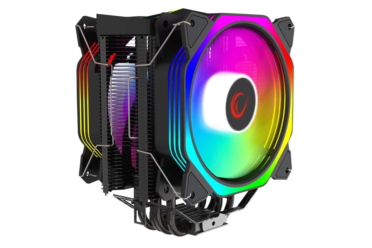 Rampage OCTAGON C60 Siyah 57CFM 1800RPM 2x12cm ARGB AM5/LGA1700 Uyumlu Hava Soğutmalı CPU Fan