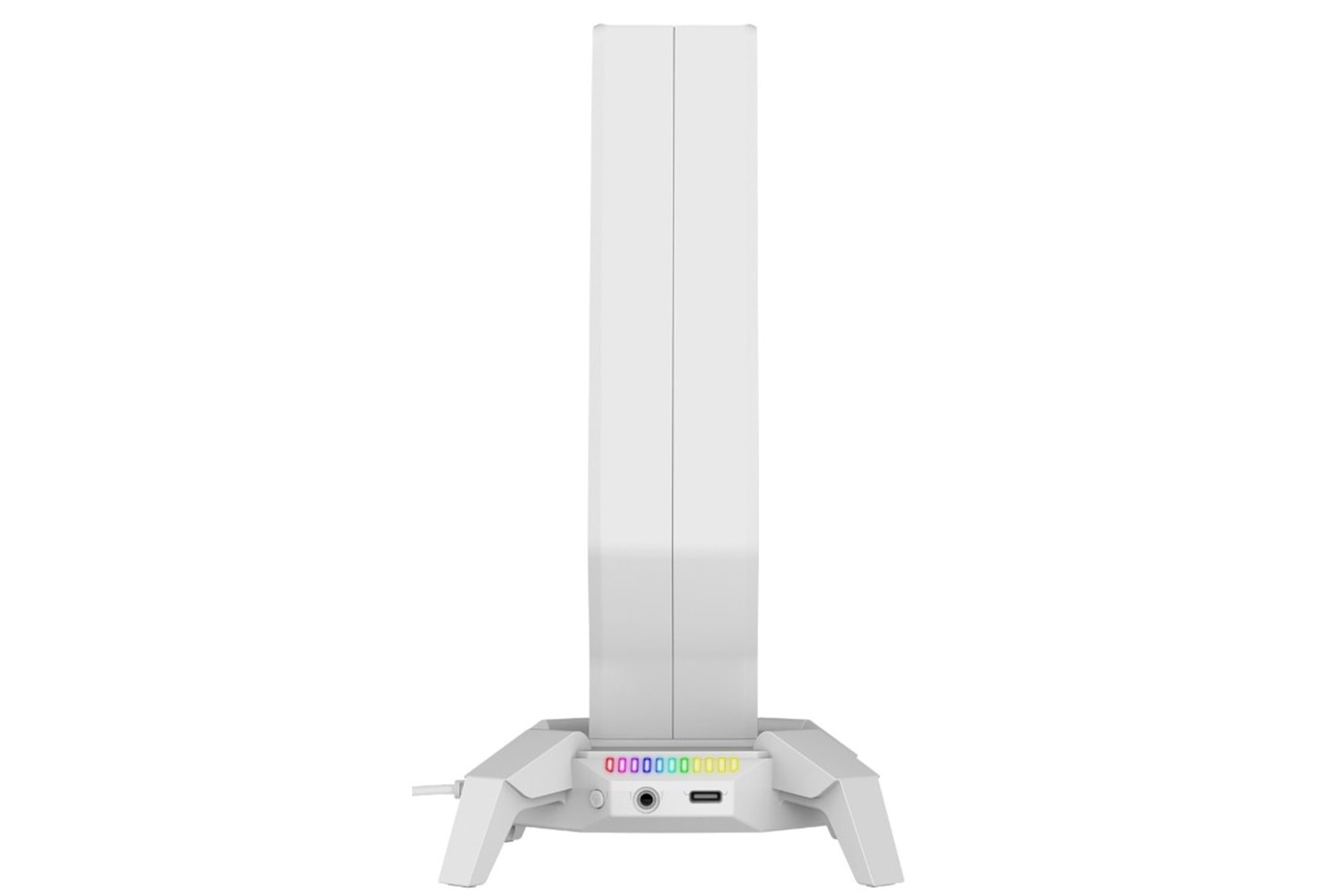 Rampage RM-H27 IGRIS Kulaklık İçin Stand RGB Işıklı 3*USB 1*Type-C Beyaz 1*3.5mm Port