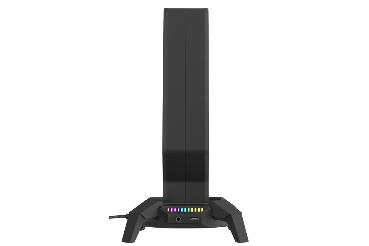 Rampage RM-H27 IGRIS Kulaklık İçin Stand RGB Işıklı 3*USB 1*Type-C Siyah 1*3.5mm Port