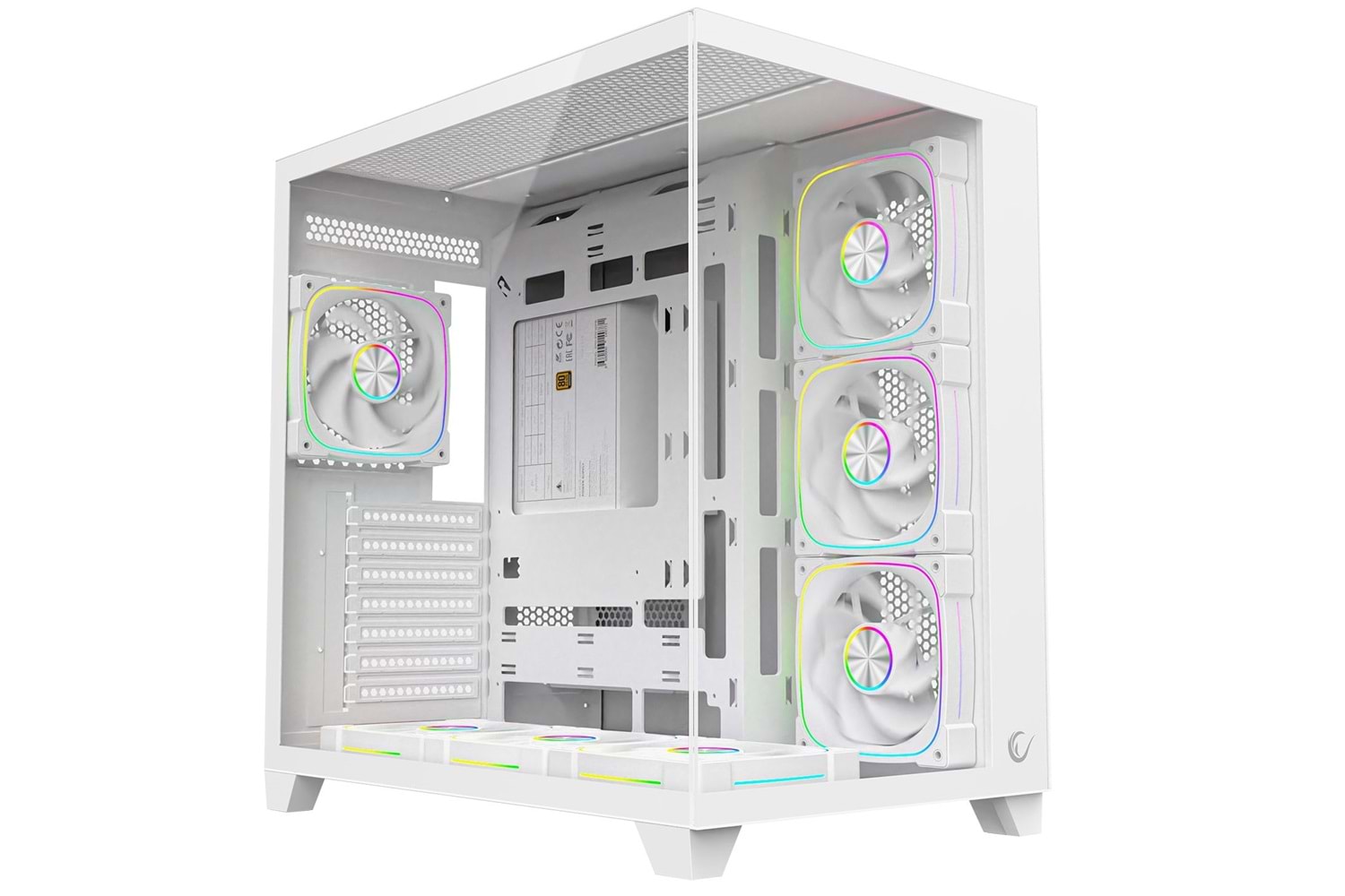 Rampage SEALITE Beyaz 850W 80 Plus Bronze ATX/M-ATX 7x12cm ARGB Pwm Fan+Kumanda Oyuncu Kasası