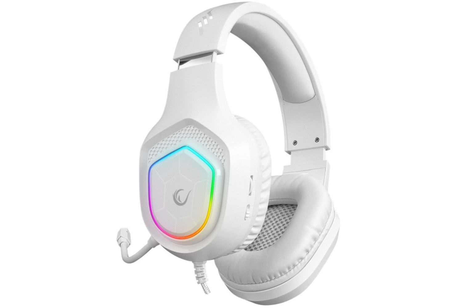 Rampage RM-K90 VECTOR Beyaz RGB Led Type-C Gaming Mikrofonlu Oyuncu Kulaklığı