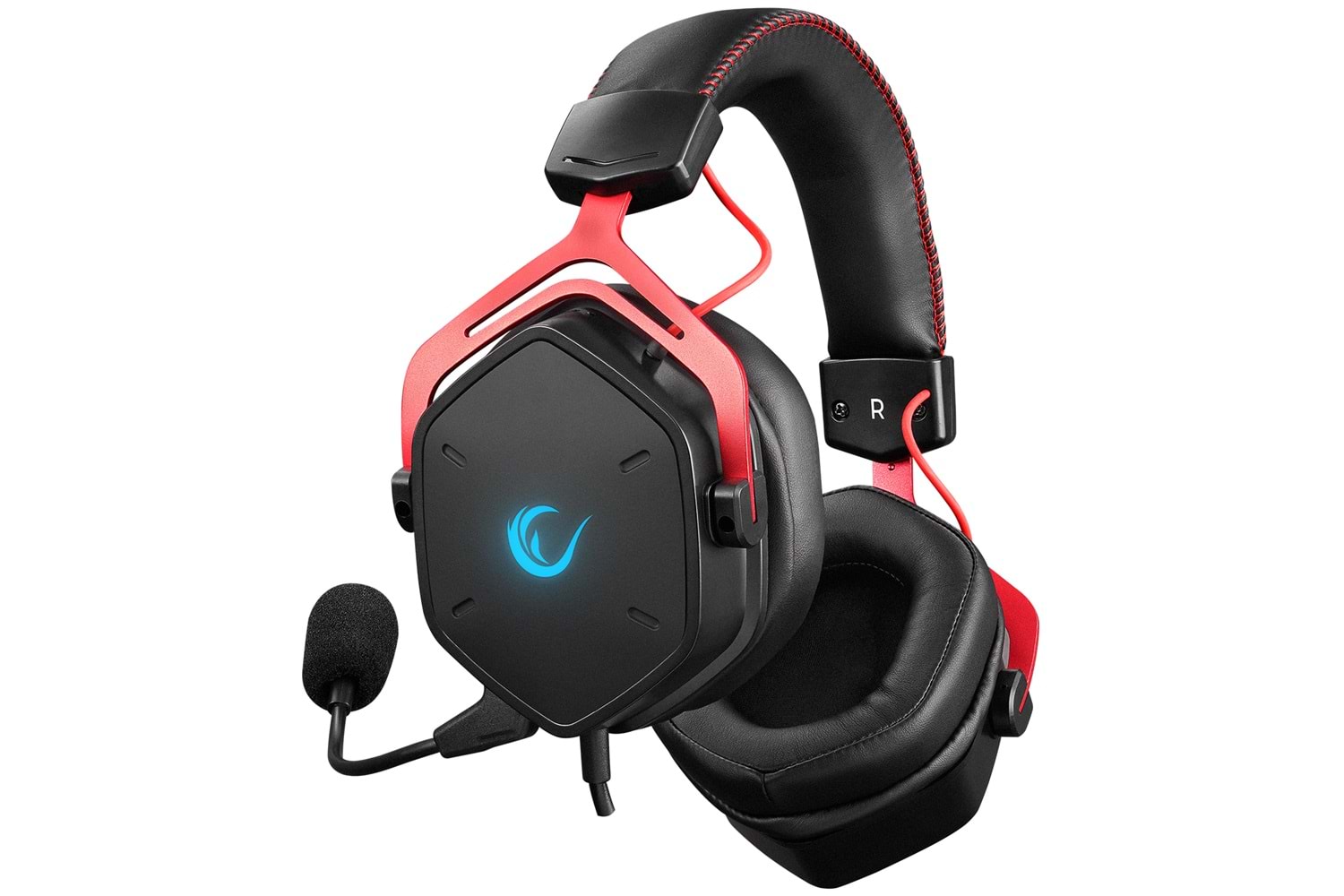 Rampage RMX-G6 HYDRA Siyah USB 7.1 Rainbow Aydınlatmalı Gaming Mıkrofonlu Kulaklık