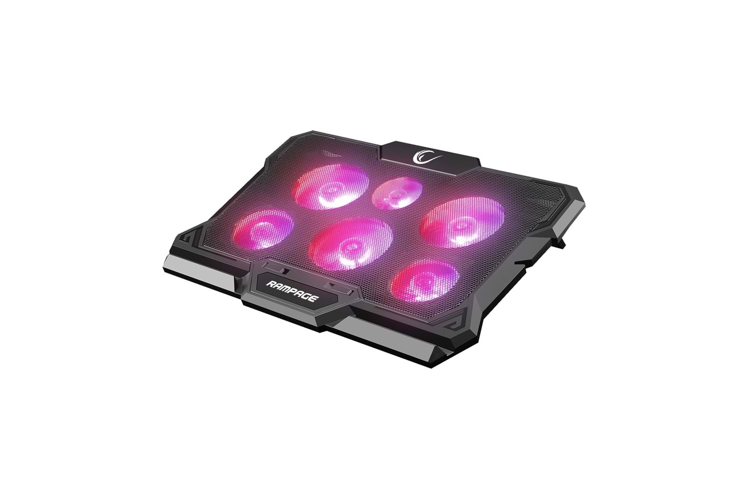 Rampage AD-RC10 X-GUST Siyah 6 Fanlı Rainbow Işıklandırmalı Notebook Soğutucu Stand
