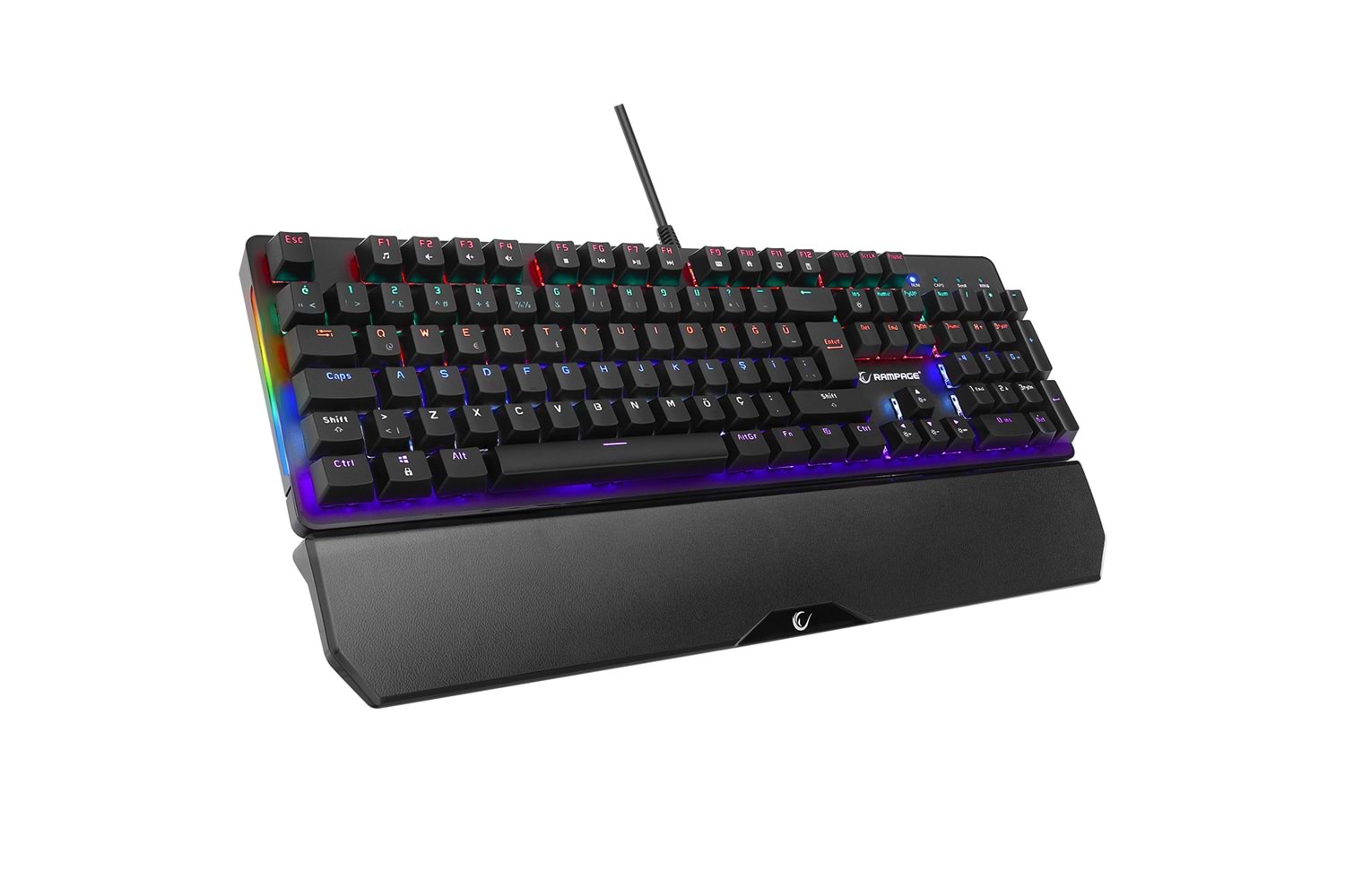 Rampage KB-R86 UMBRA Siyah USB Rainbow Aydınlatmalı Blue Switch Mekanik Gaming Oyuncu Klavye
