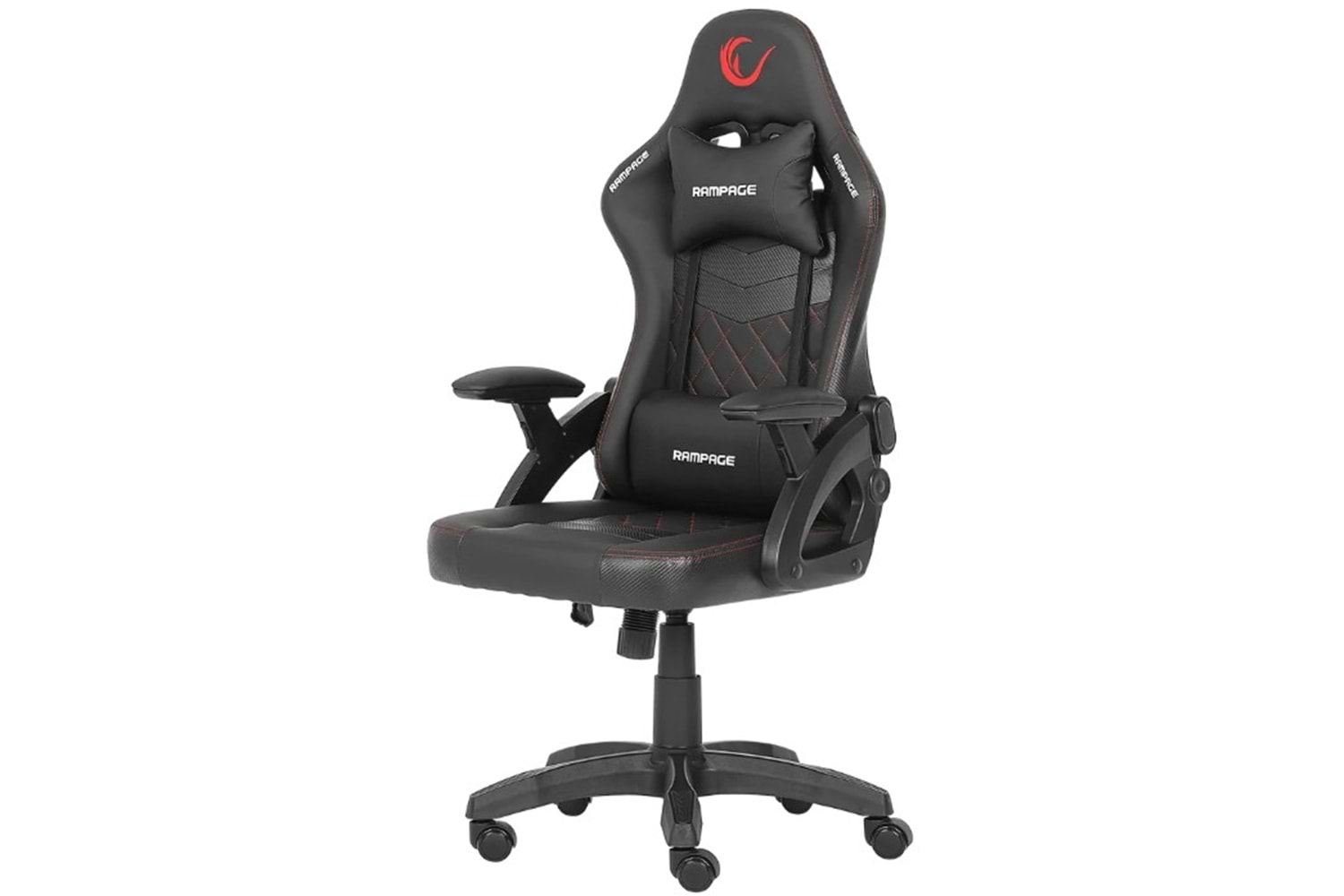Rampage KL-R43 Nox Deri Oyuncu Koltuğu-Siyah/Kırmızı
