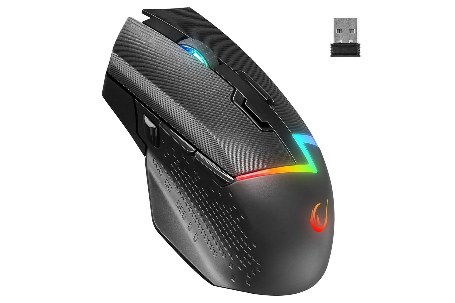 Rampage DROP M3 V2 24000 DPI 3311 Sensor Siyah RGB Şarjlı Kablosuz 80 Milyon Huano Switch Gaming Oyuncu Mouse