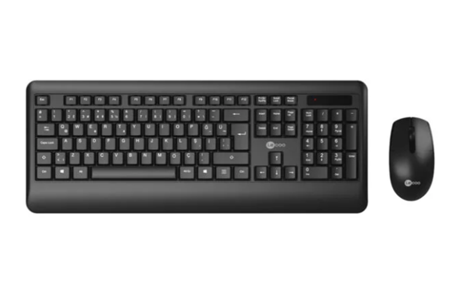 Lenovo Lecoo KW202 Kablosuz Türkçe Q Klavye & Mouse Set Siyah