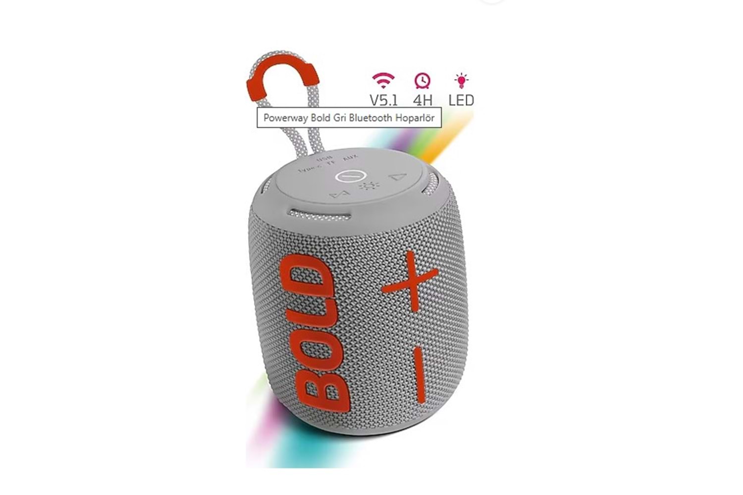 Powerway Bold Gri Bluetooth Hoparlör