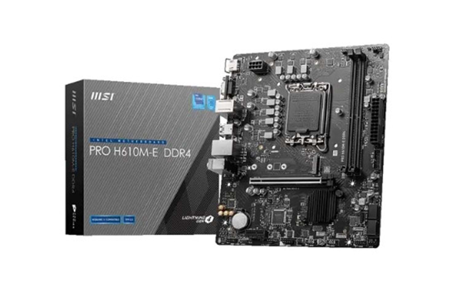 MSI PRO H610M-E DDR4 3200MHZ 1XVGA 1XHDMI 1XM.2 USB 3.2 MATX 1700P (12. / 13. VE 14. NESİL İŞLEMCİ UYUMLU)