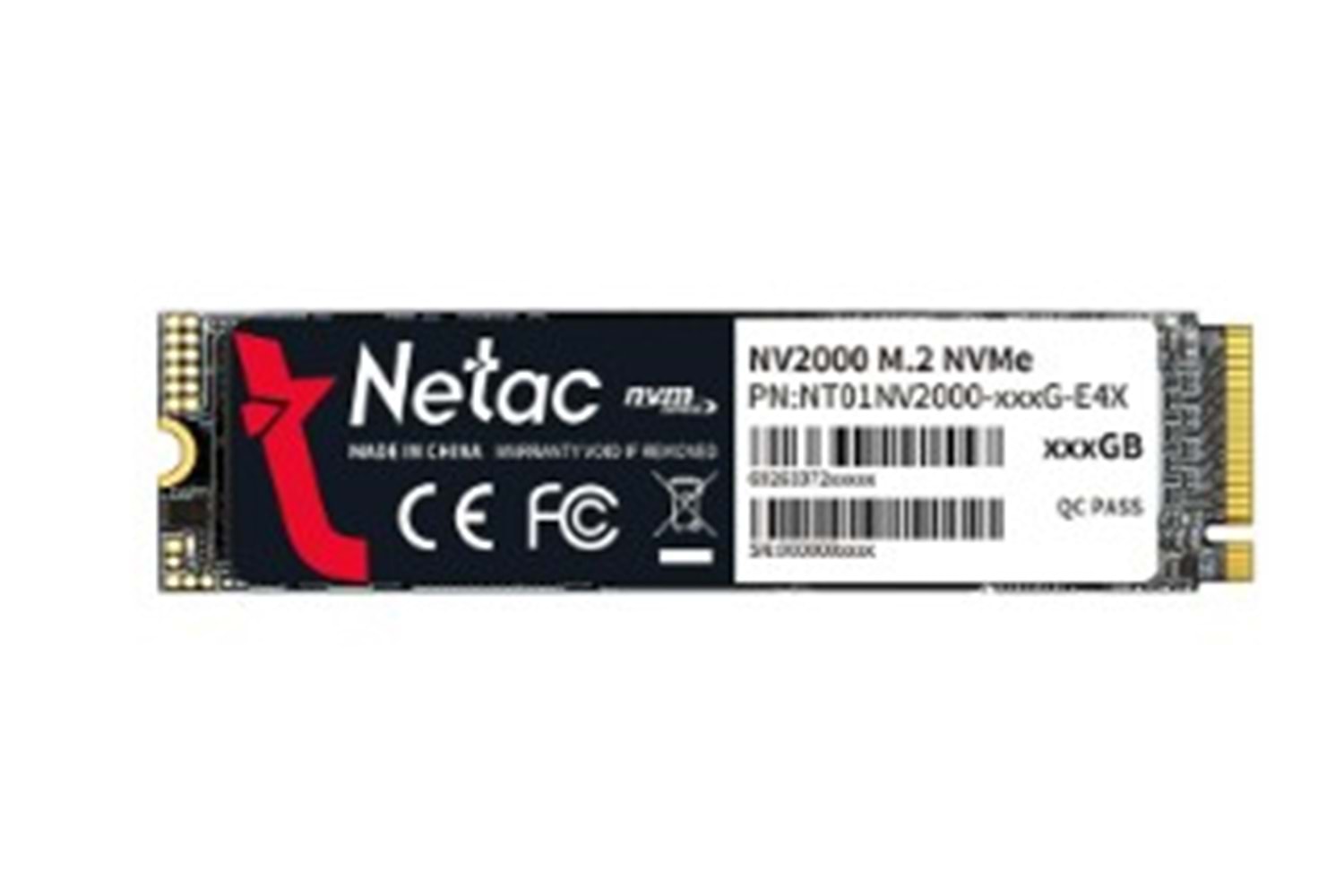 Netac NV2000 256GB SSD m.2 NVMe 2500-1000 MB/s , PCIe Gen3.1 x4