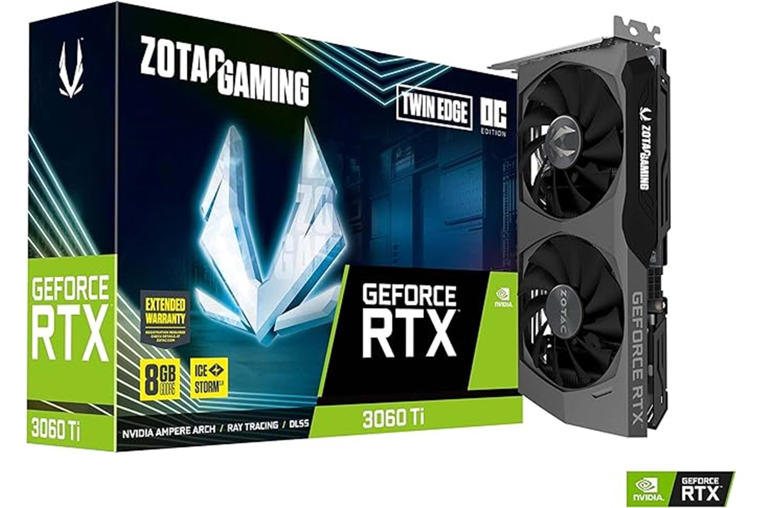 ZOTAC Gaming GeForce RTX™ 3060 Ti Twin Edge OC LHR 8GB GDDR6 256-Bit 14 Gbps PCIE 4.0 Gaming grafik kartı