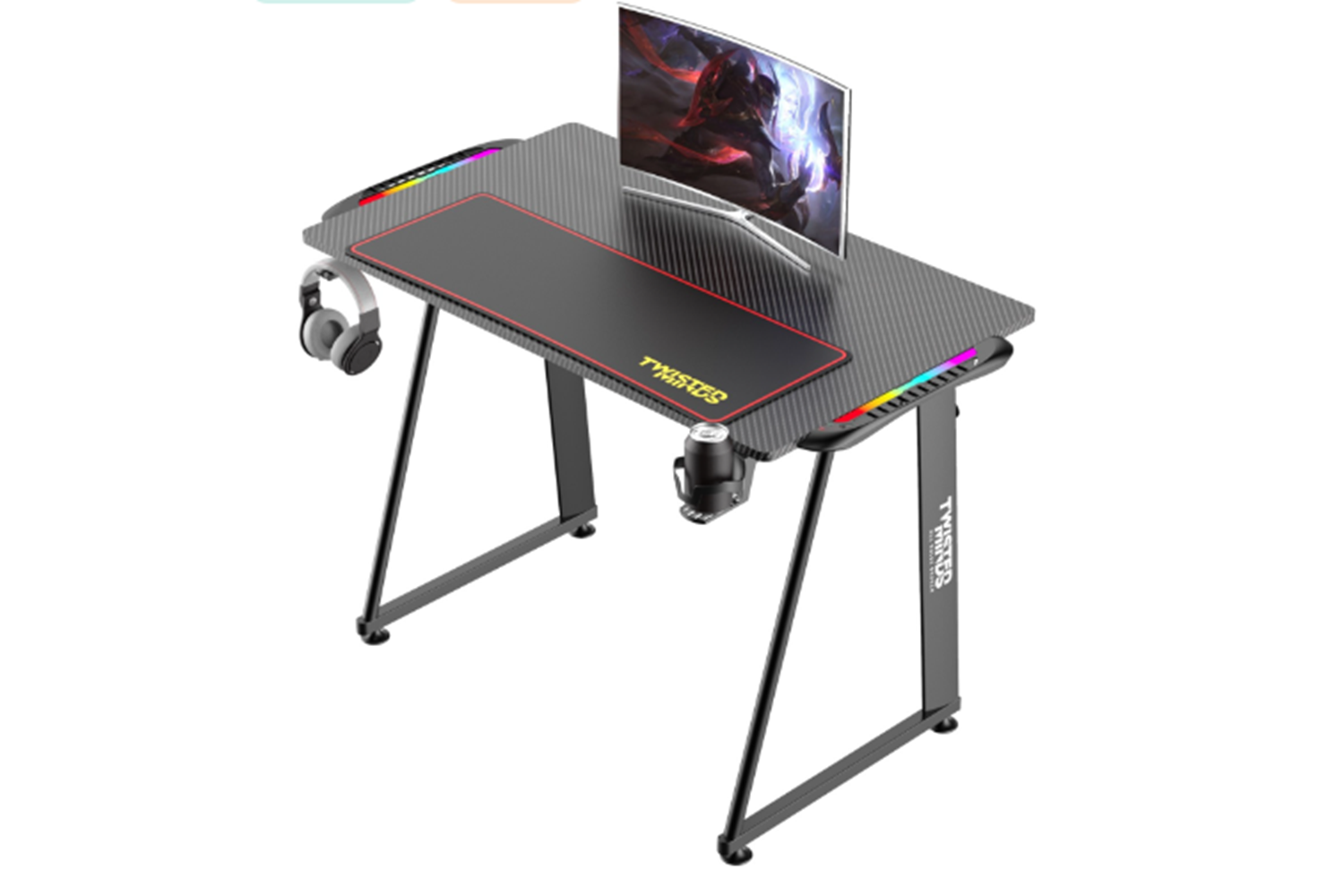 Twisted Minds A Desing Karbon Fiber E-Spor RGB Oyuncu Masası