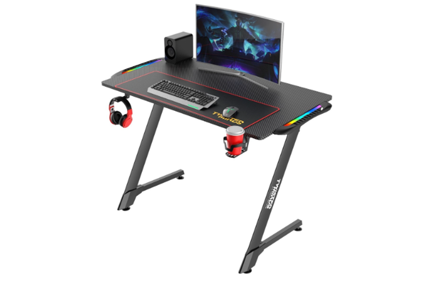 Twisted Minds Z Desing Karbon Fiber RGB Oyuncu Masası