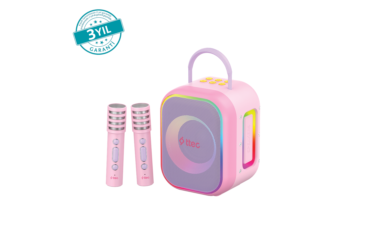 Ttec VocalMate Wireless Kids Karaoke Set Pink