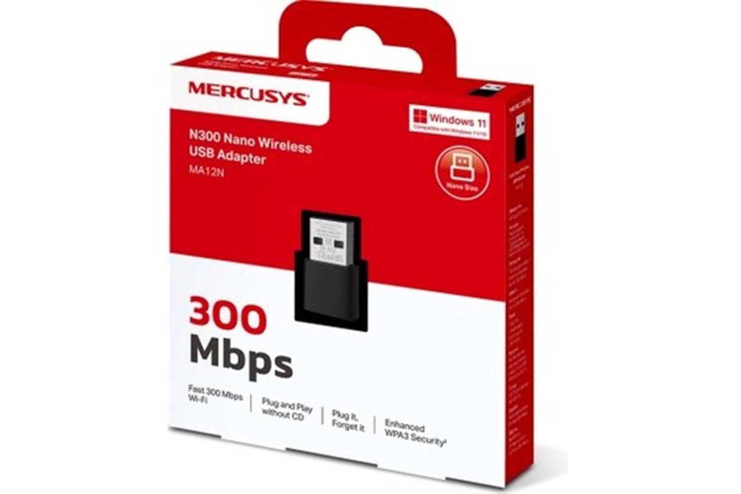 Tp-Link Mercusys MA12N N300 Nano Wi-Fi USB Adapter