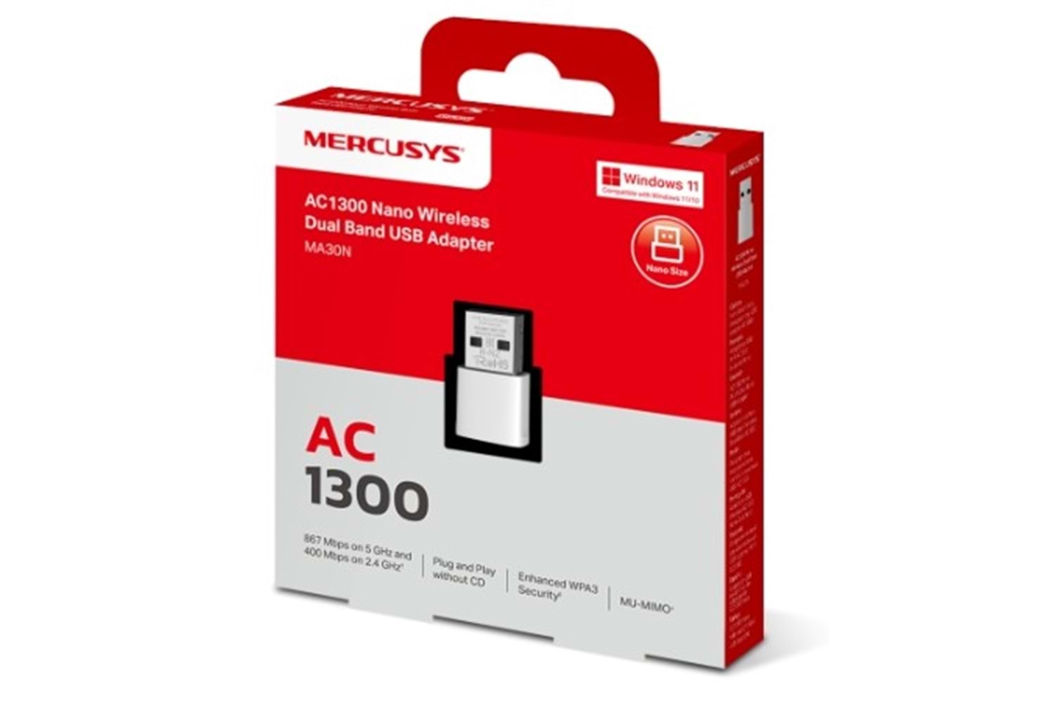 Tp-Link Mercusys MA30N AC1300 Nano Wireless Adapter