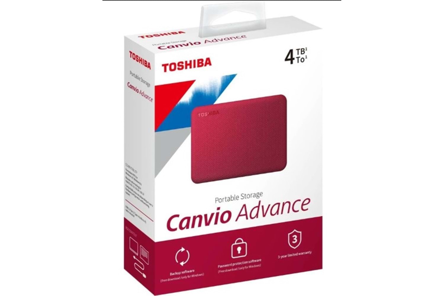 Toshiba Canvio Advance 2.5 4TB USB 3.2 Red