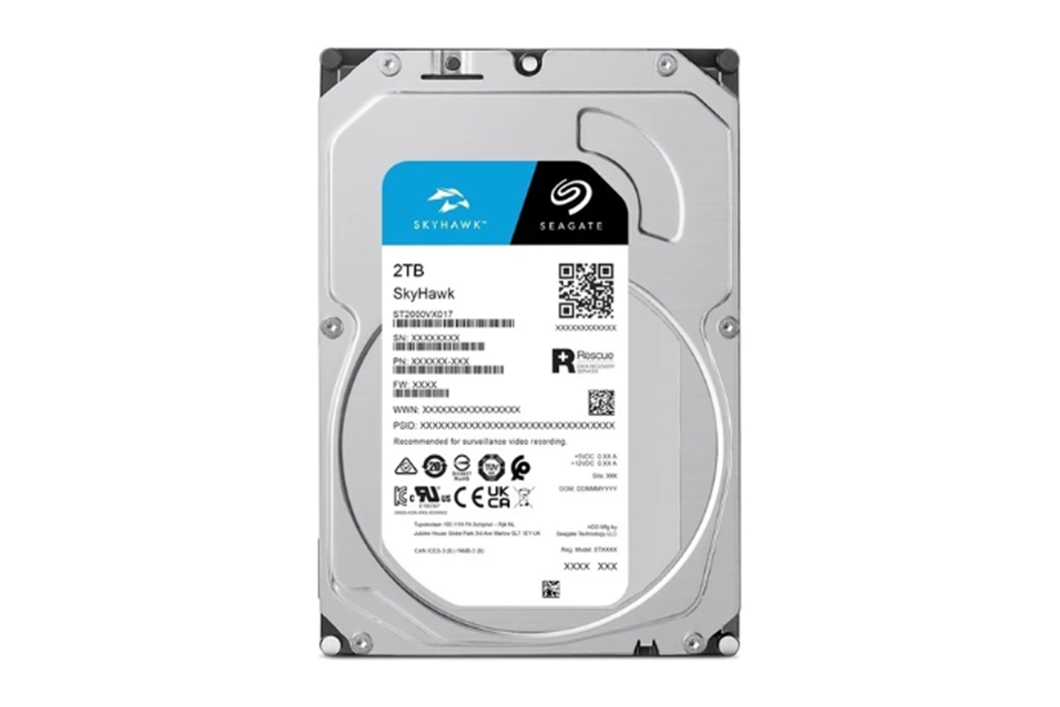 SEAGATE SKYHAWK 2TB ST2000VX017 SATA3 256MB HDD Kamera 7/24 Güvenlik Diski