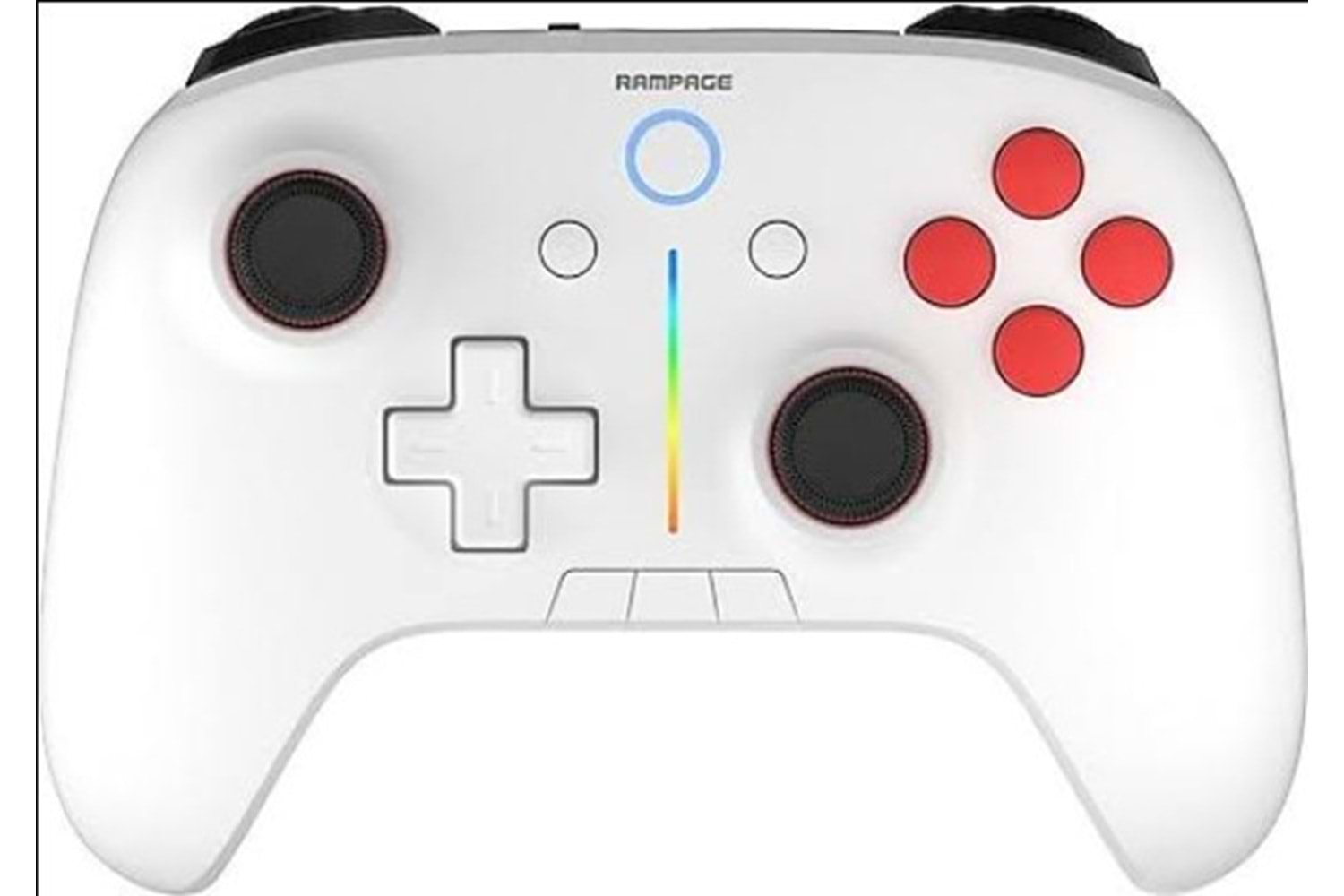 Rampage HYDRA Beyaz BT + 2.4 GHz PC Gamepad RGB Joypad