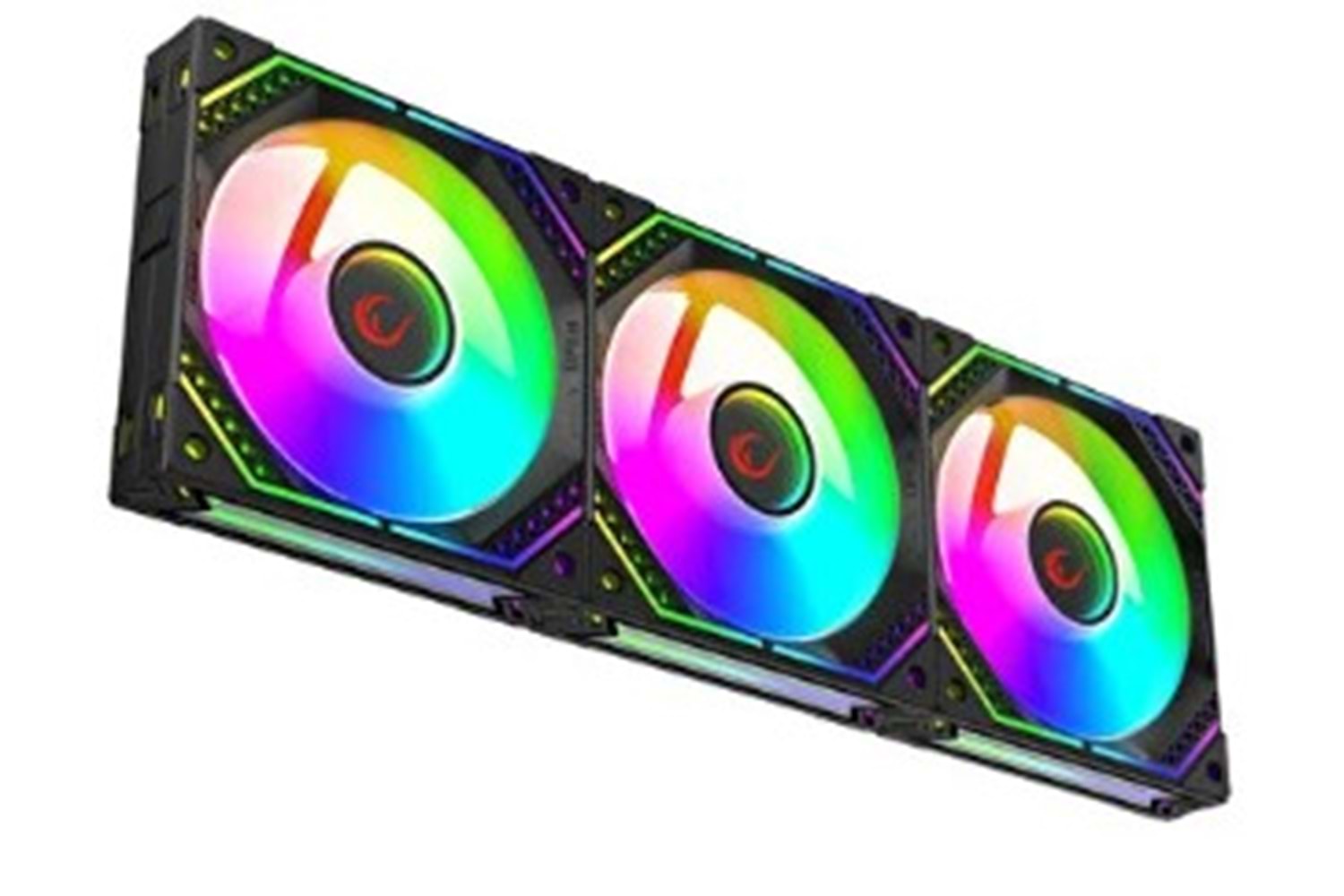 Rampage CYCLOPS F30 45CFM 2000RPM 3x12cm ARGB Fan Aura3P+4P 3in1 AIO Tümleşik Siyah Kasa Fan Kiti
