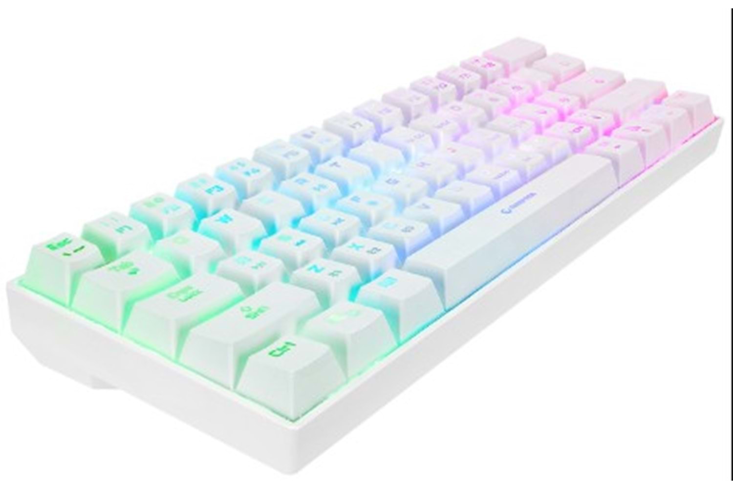 Rampage KB-RX63 B-ATOM Beyaz Bluetooth RGB Backlight Brown Switch Mekanik Q 63 Tuşlu Mini Gaming Oyuncu Klavyesi