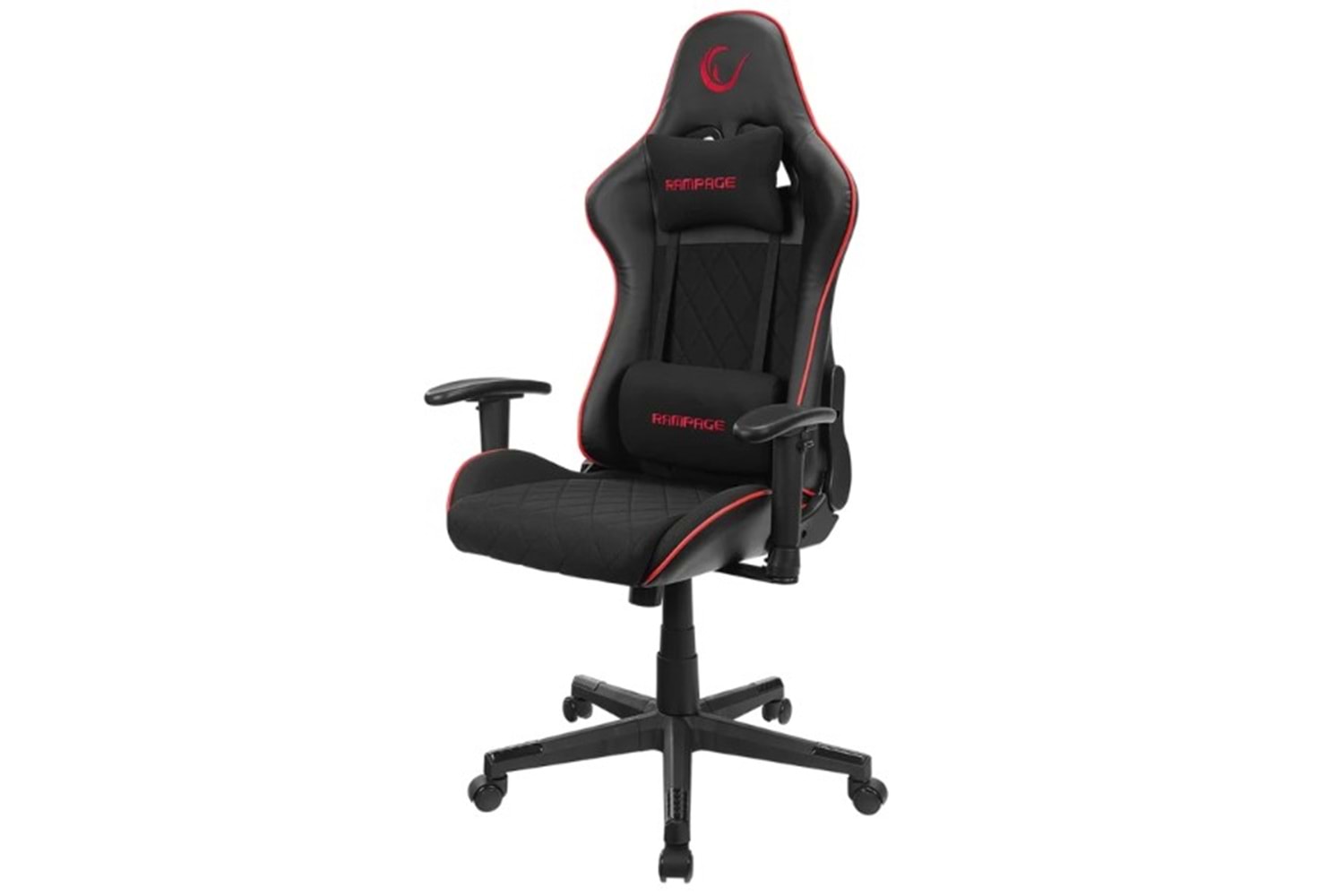 Rampage KL-R16 DRAPE Üst Seviye Terletmez Kumaş Siyah Gaming Oyuncu Koltuğu