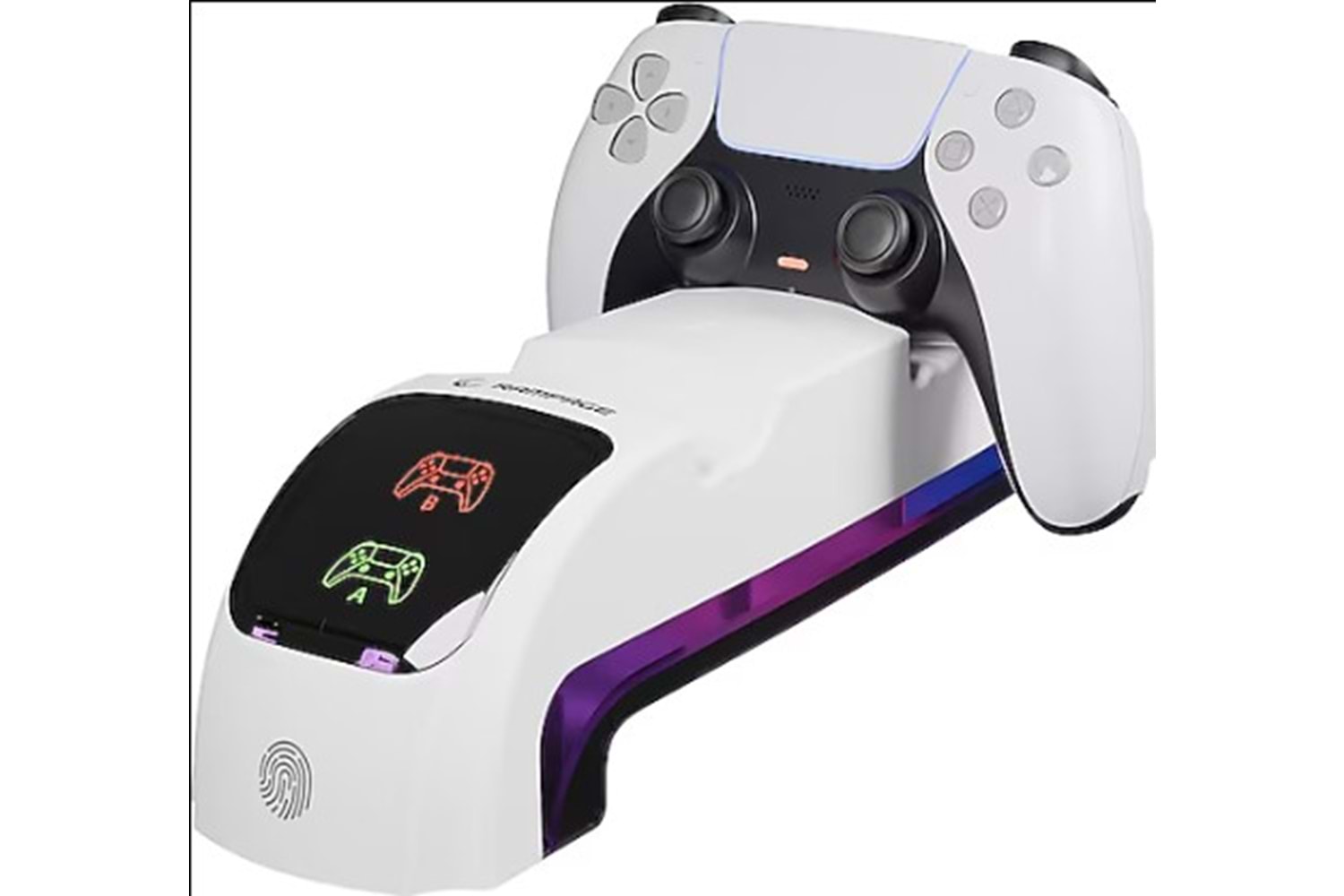 Rampage RP-PS5 S RGB Işıklı Kulaklık Standlı PlayStation 5 Slim Uyumlu Hızlı Şarj İstasyonu