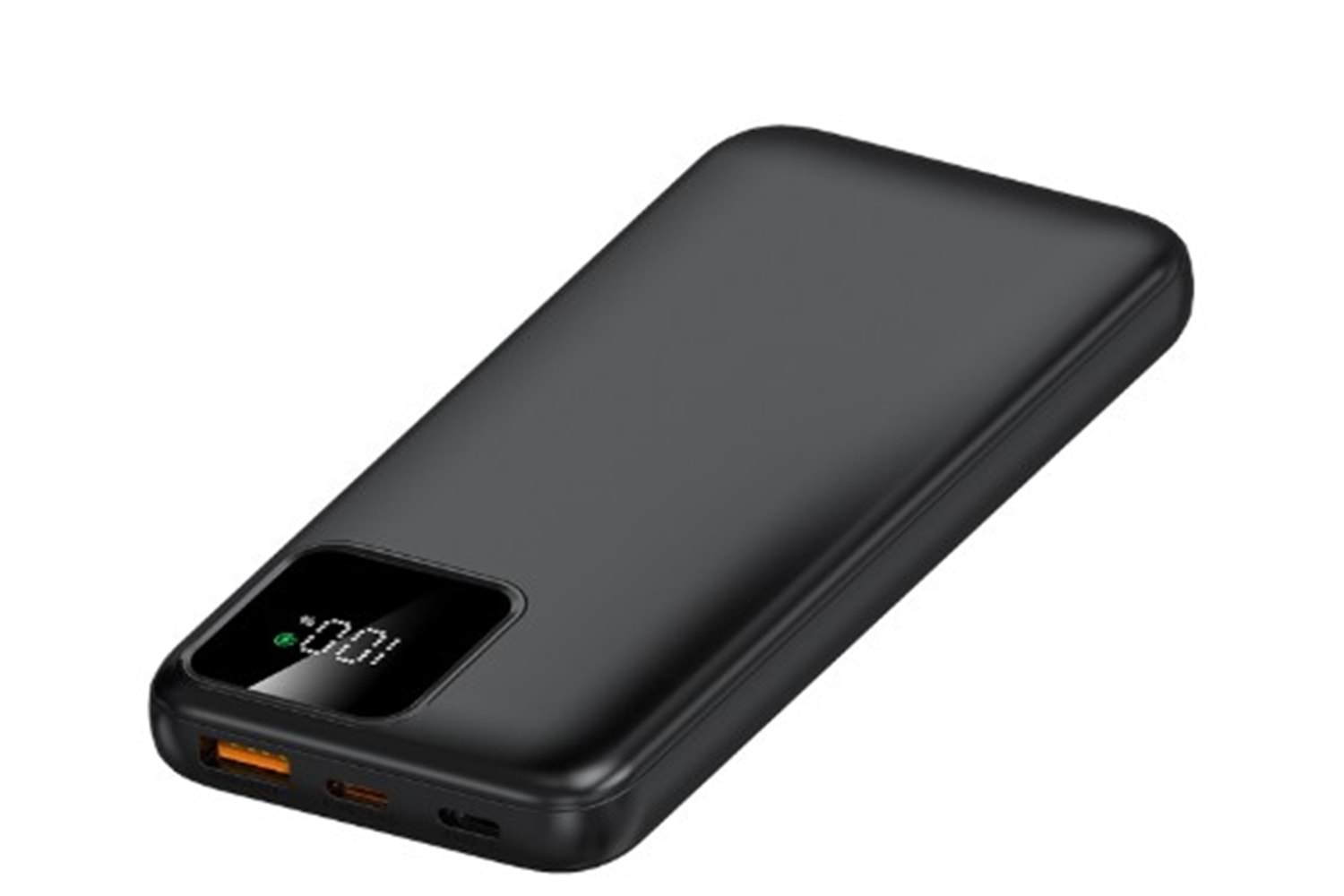 S-link IP-G16L 10000mAh PD20W Type-C+Lightning Kablolu Siyah LCD Taşınabilir Pil Şarj Cihazı Powerbank
