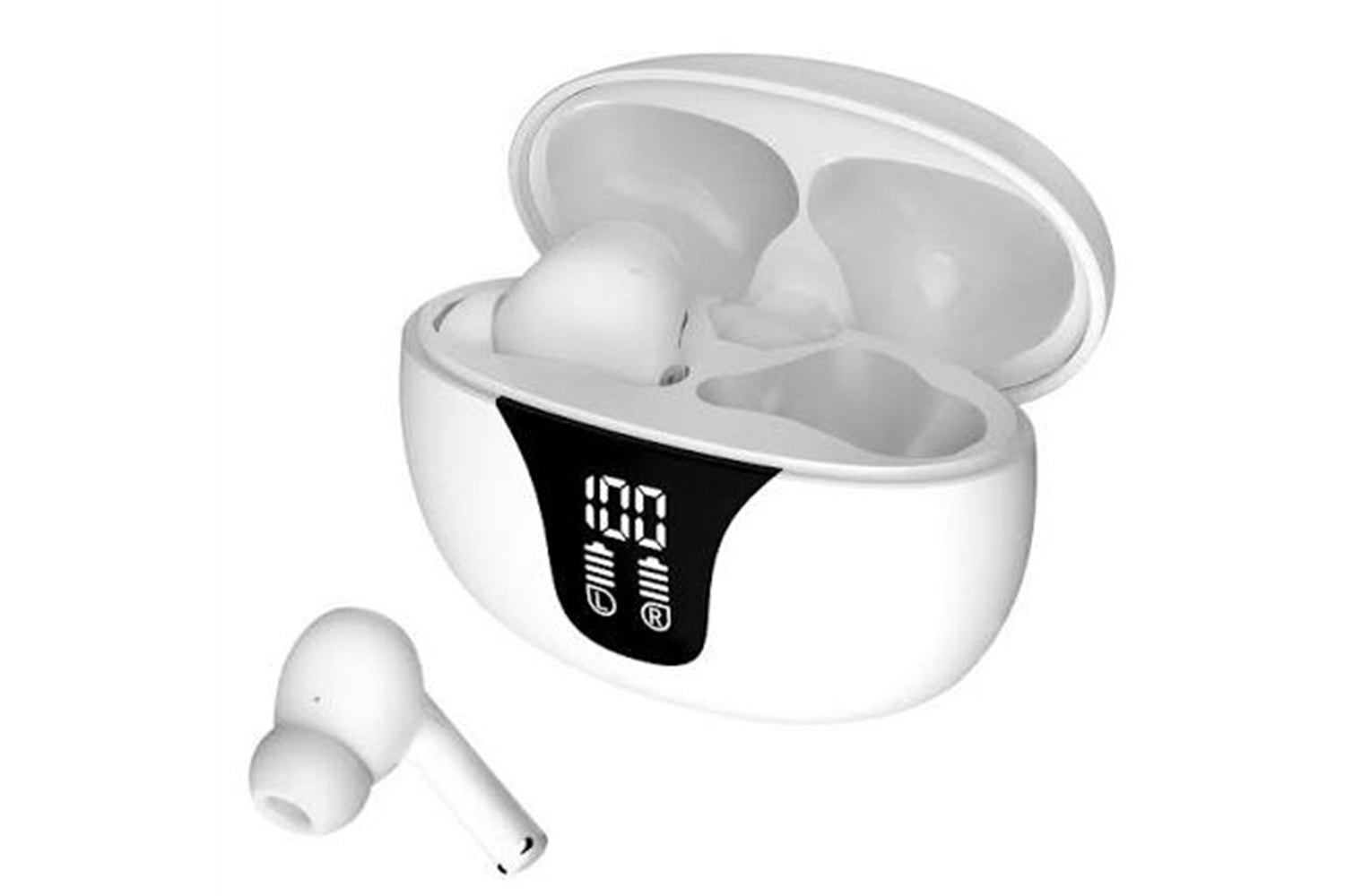 S-link AirLite X-4 Beyaz 4 Mikrofonlu ENC + ANC Bluetooth V5.4 TWS Gerçek Kablosuz Kulaklık