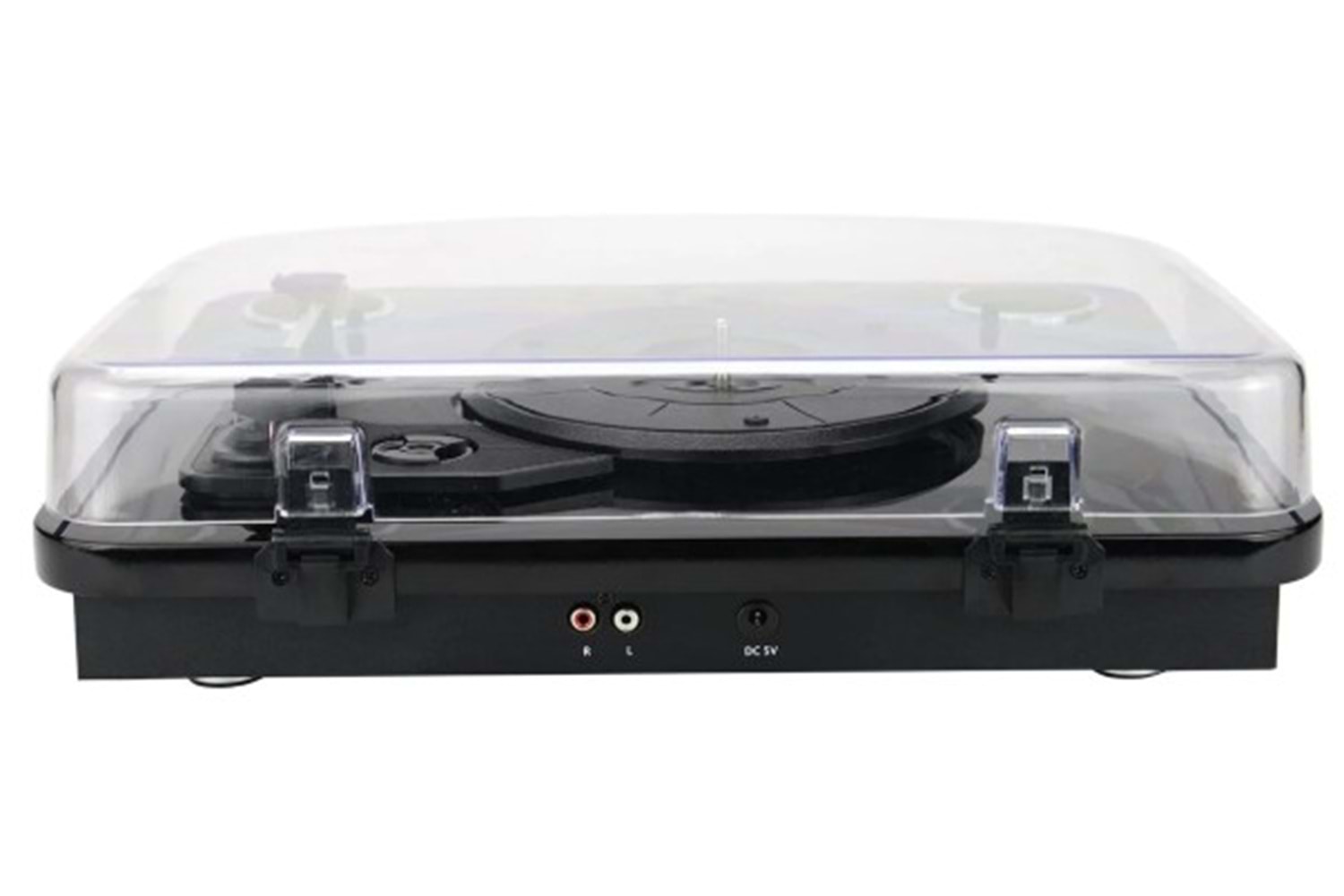 Umie Bemol Siyah Piano Kaplama Plak Çalar 10W BT İN, BT OUT, RCA, USB Özellikli Nostaljik Pikap