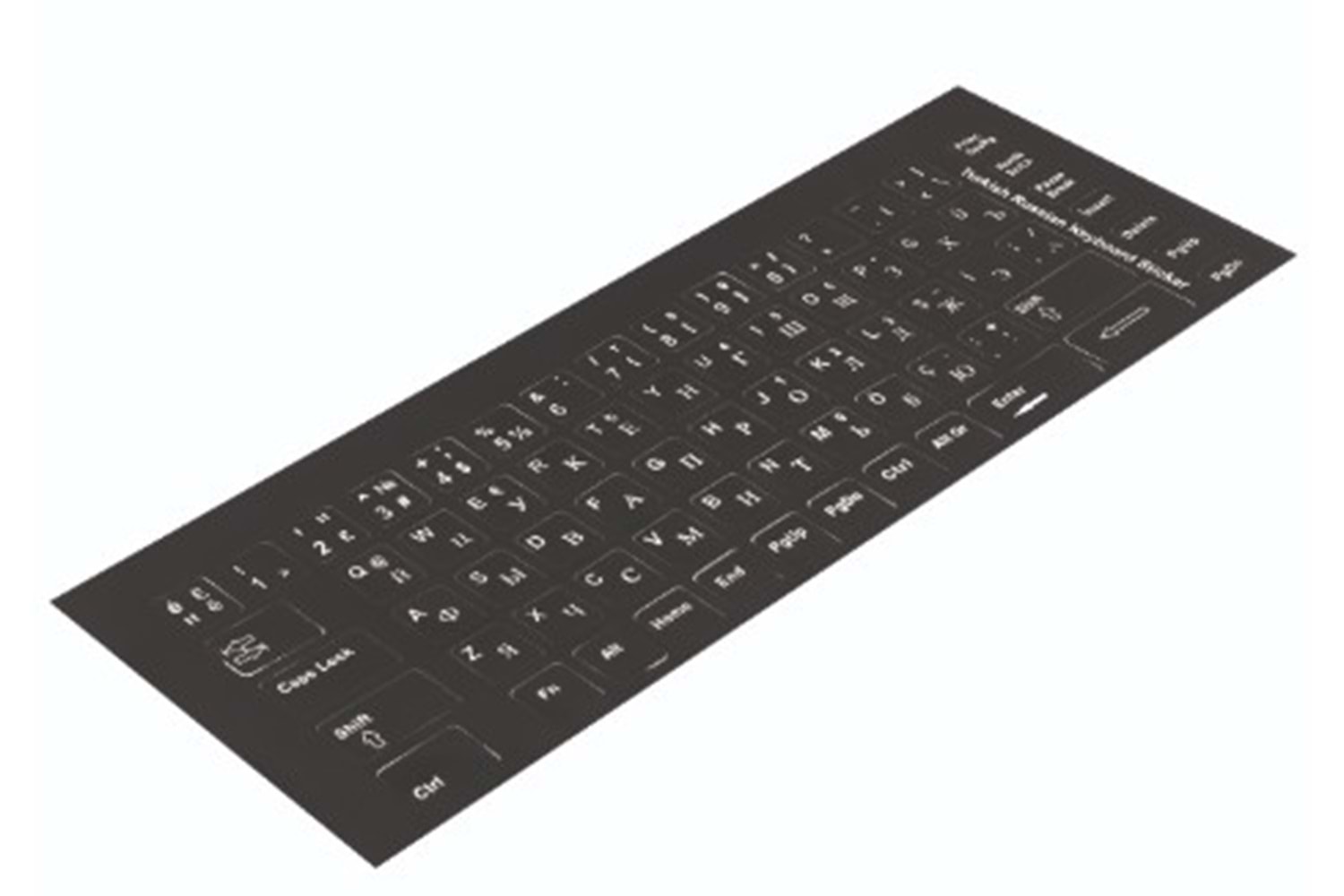 Addison 300169 Rusça Q Siyah Klavye Stiker