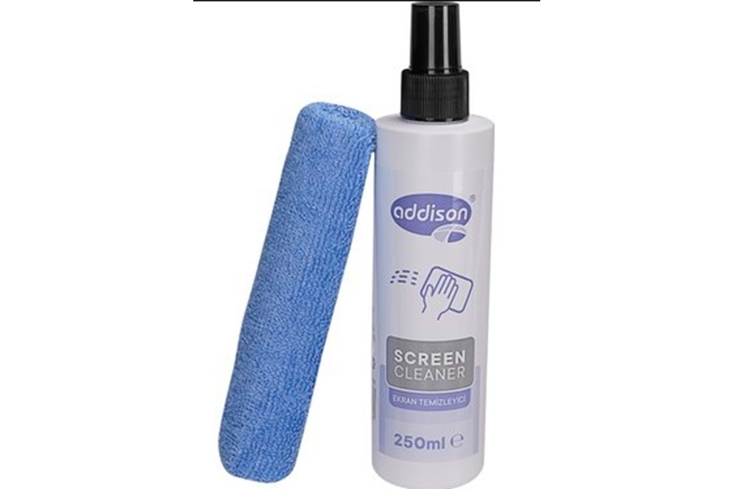 Addison 300871 Ekran Temizleyici Sprey 250ml + Mikrofiber Bez