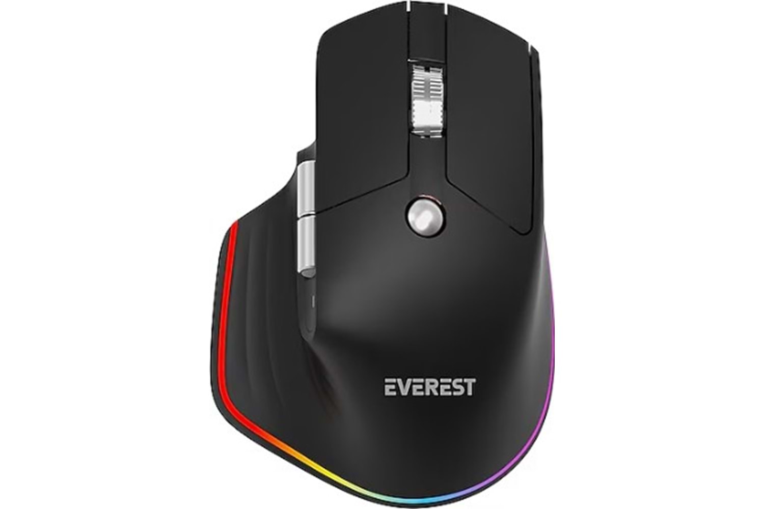 Everest SMW- 178 HANDY 2in1 Bluetooth+2,4Ghz Siyah Şarj edilebilir 4000 DPI Yatay/Dikey Wheel Ergonomik RGB Mouse