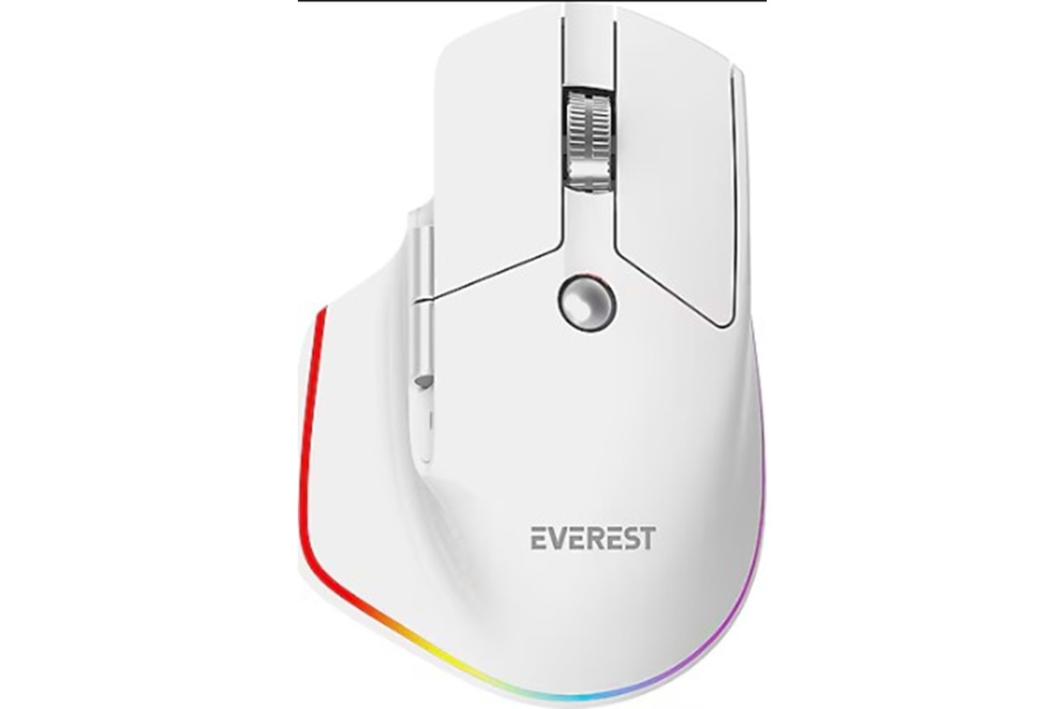 Everest SMW- 178 HANDY 2in1 Bluetooth+2,4Ghz Beyaz Şarjedilebilir 4000 DPI Yatay/Dikey Wheel Ergonomik RGB Mouse