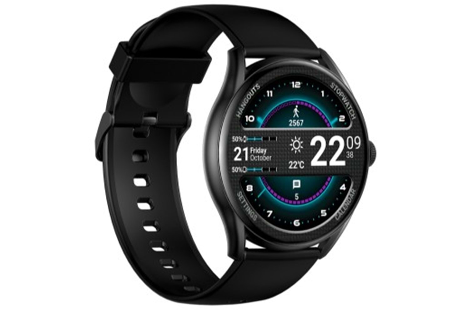 S-link W1 Clarity GloryFit + Bluetooth Uyumlu 1.43 Amoled Ekran 300mAh Bataryalı Siyah Akıllı Saat/ Smart Watch