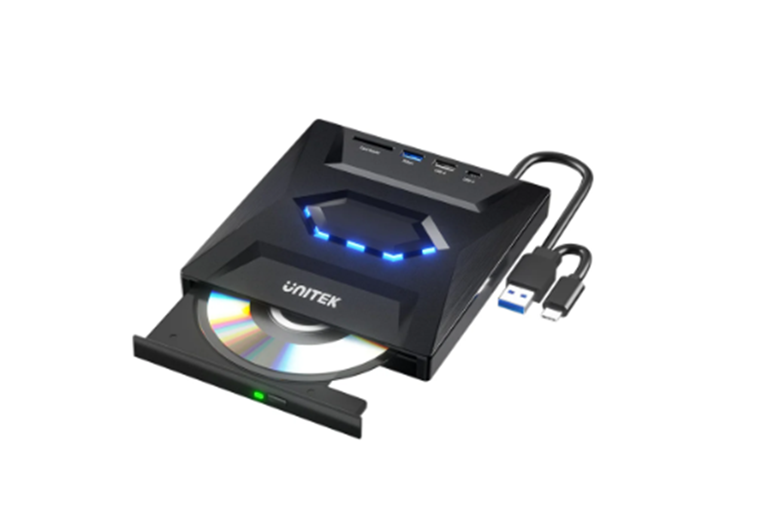 UNITEK HARİCİ DVD-RW USB TYPE-C/A 5in1 DOCK