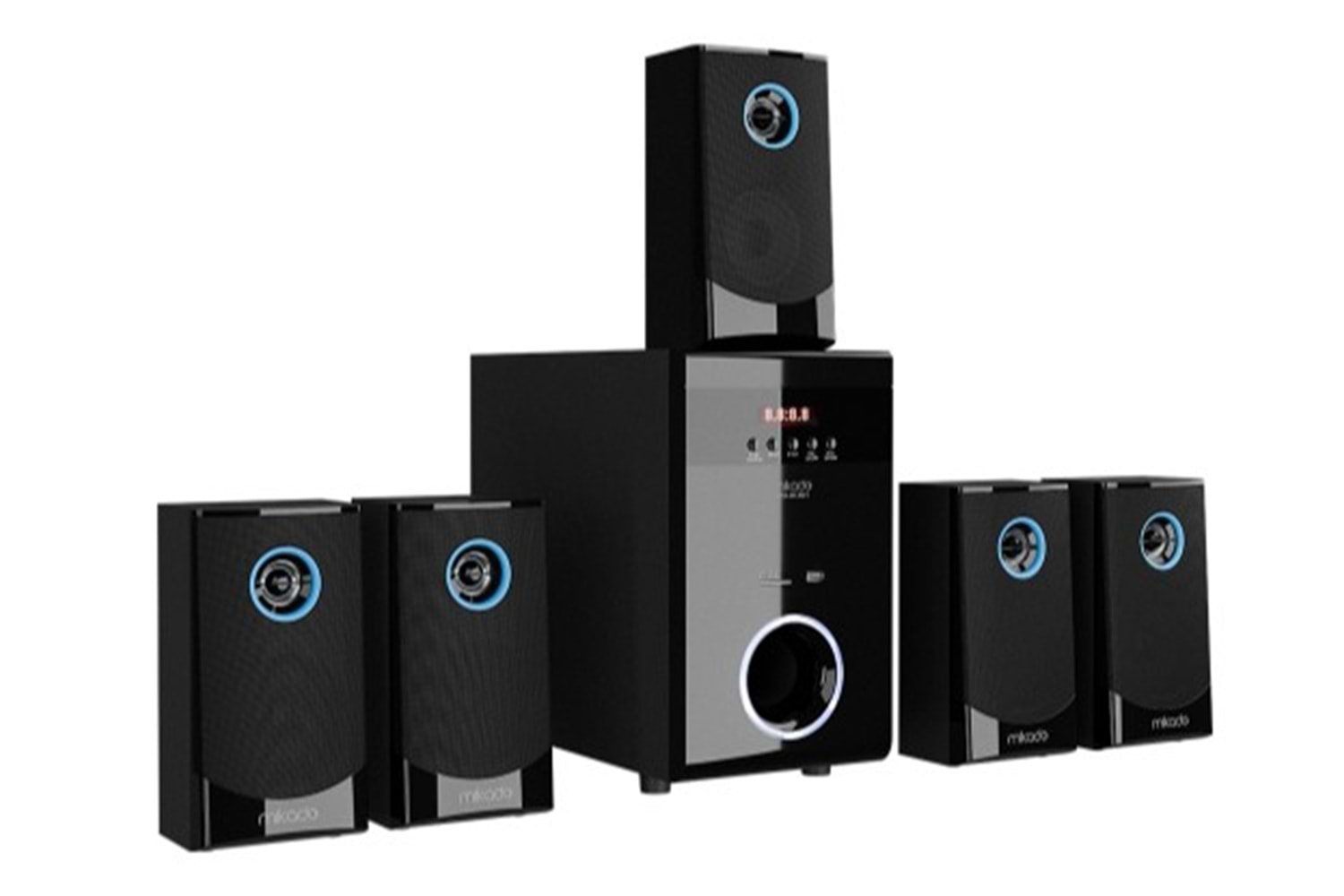 Mikado MD-813BT 80W 5+1 Bluetooth Speaker Siyah