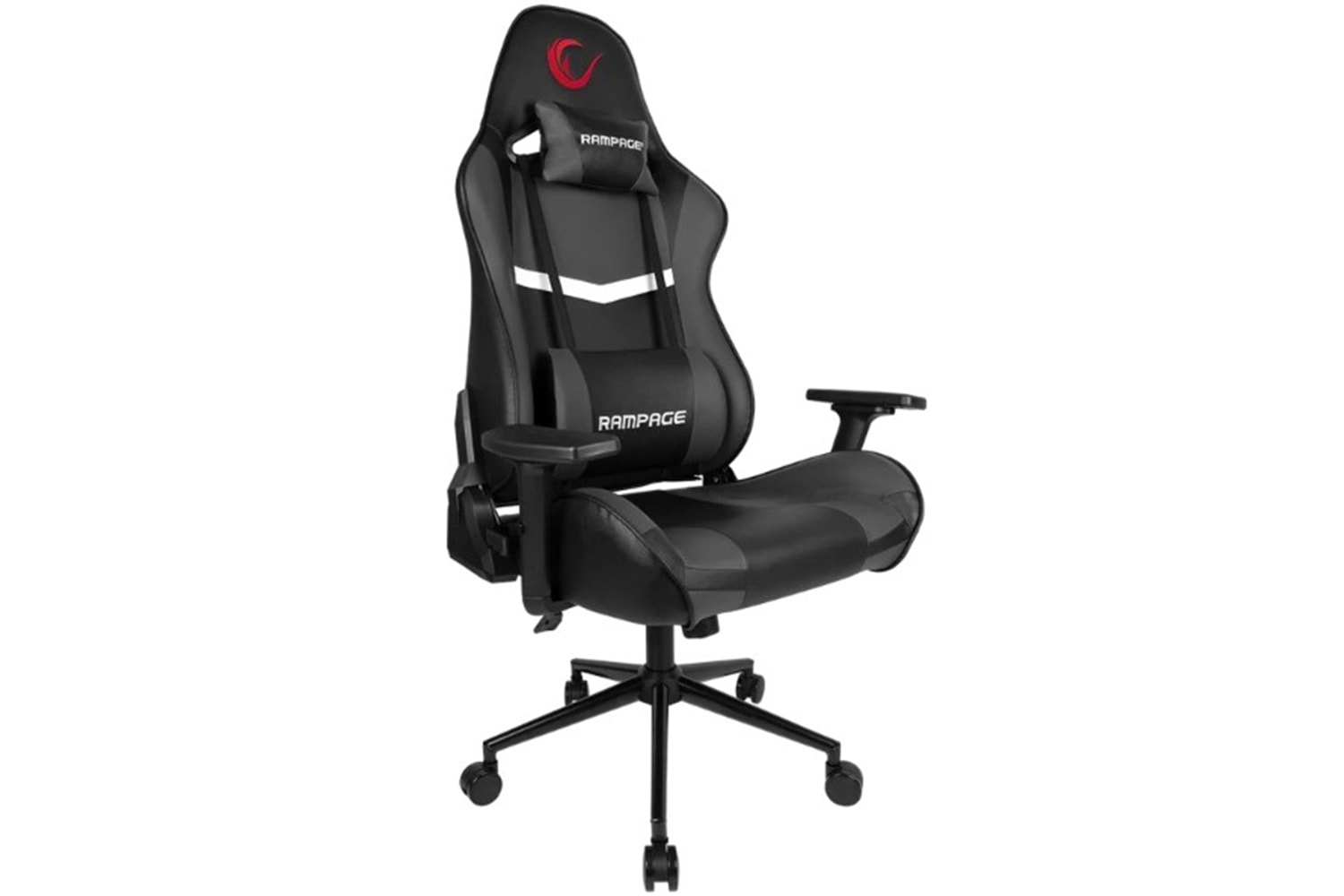 Rampage KL-R56 3D Kol,Tam Dökme Süngerli Siyah/Gri Oyuncu Koltuğu