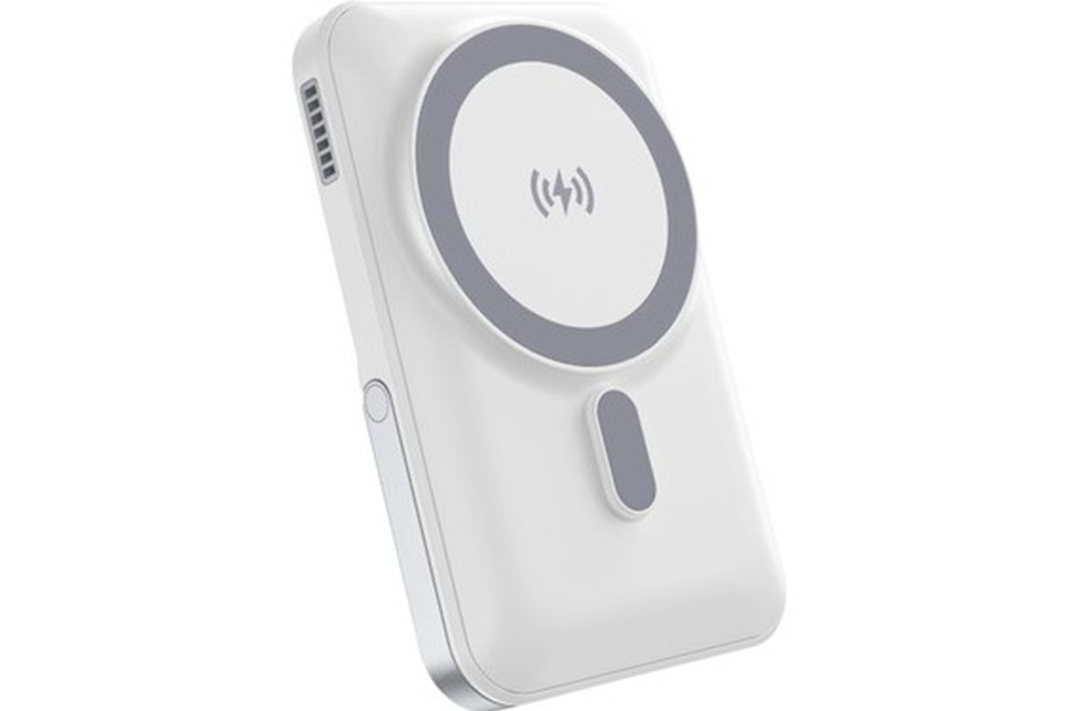 S-link MG300 10000mAh PD20W Magsafe 15W Kablosuz Type-C Beyaz Taşınabilir Metal Şarj Cihazı Powerbank