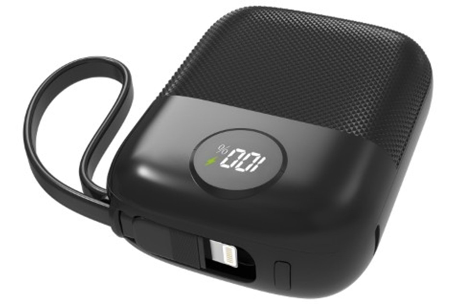 S-link MP110 10000mAh PD22.5W Type-C+Lightning Kablolu Siyah LCD Taşınabilir Pil Şarj Cihazı Powerbank