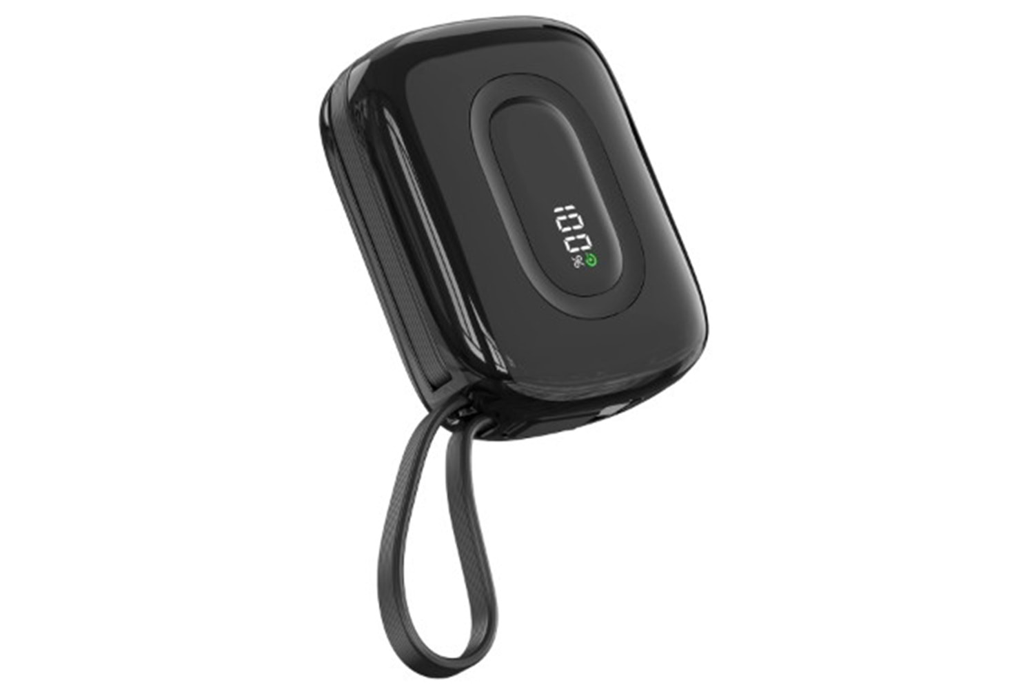 S-link P20M 10000mAh PD20W Type-C Kablolu Siyah LCD Taşınabilir Pil Şarj Cihazı Powerbank
