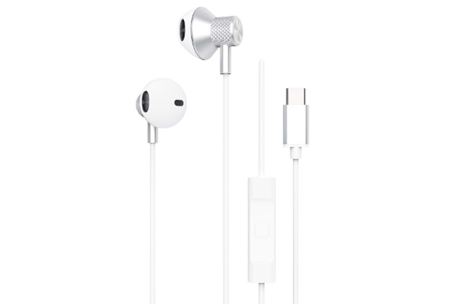 S-link SL-TPK05 TypeC Telefon Uyumlu Metal Beyaz Kulak İçi Mikrofonlu Kulaklık