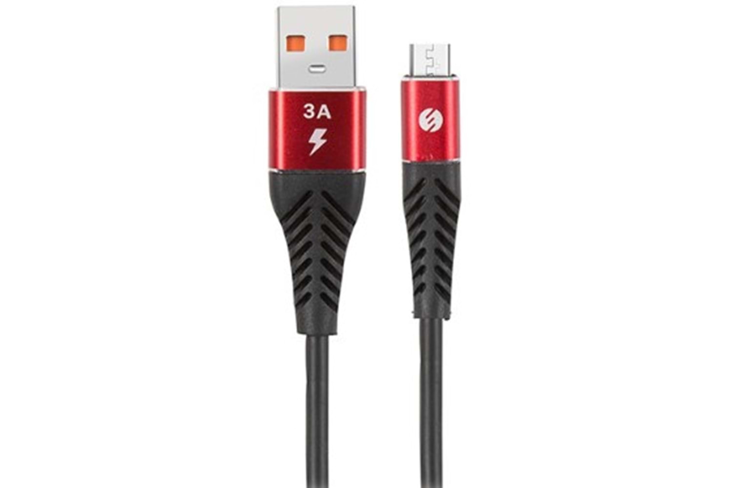 S-link Swapp SW-C565 1.2M 3A Micro Usb Kırmızı/Siyah Şarj Kablosu