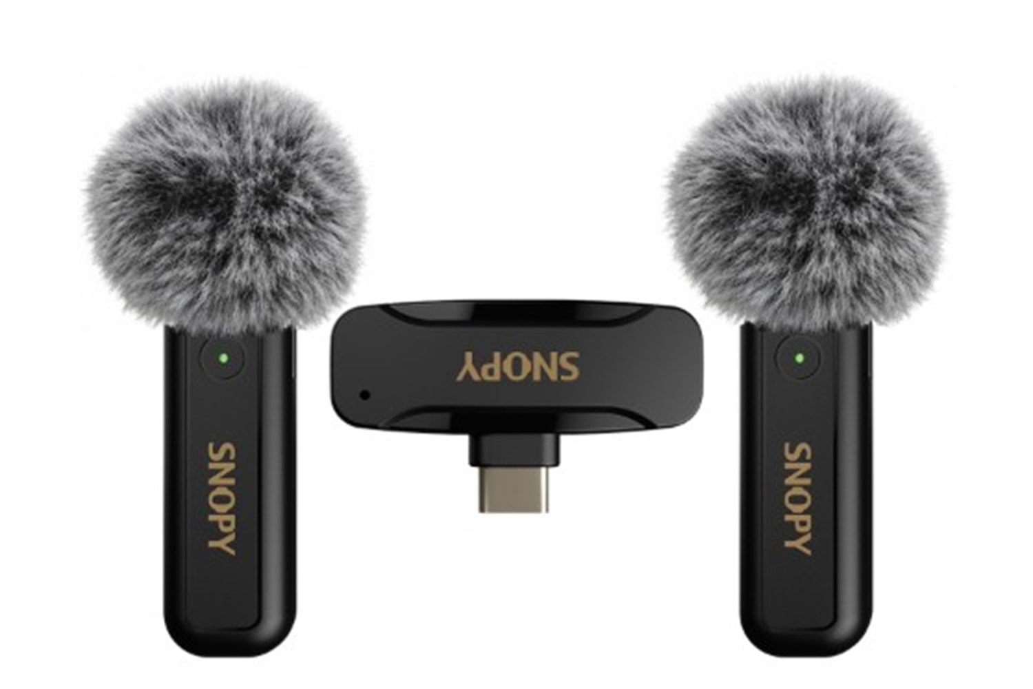 Snopy SN-MW80 Siyah 2 Mikrofonlu Kablosuz Type-c Yaka Mikrofonu