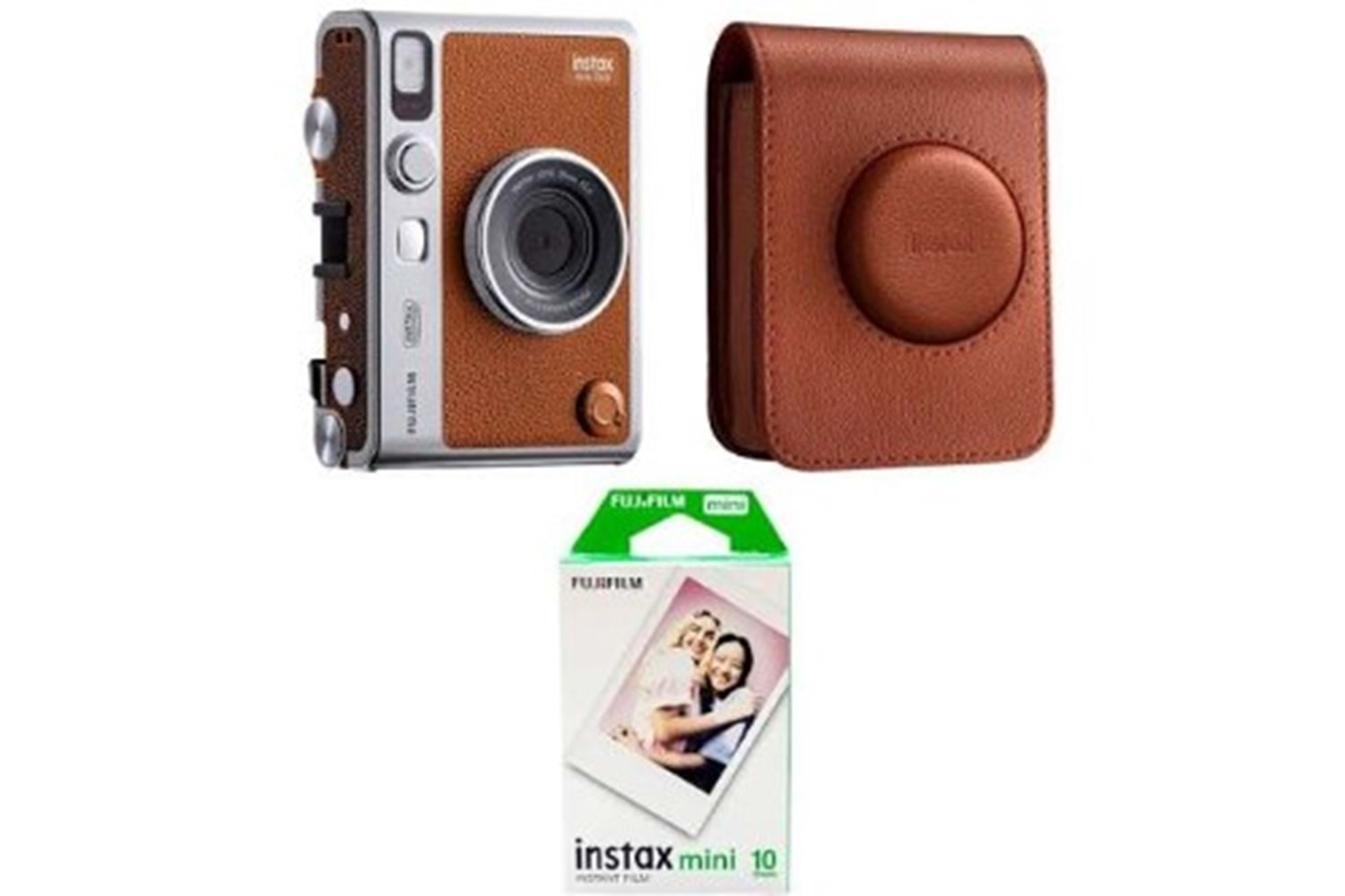 Fujifilm Instax Mini EVO Instant Photo Kit Camera Brown